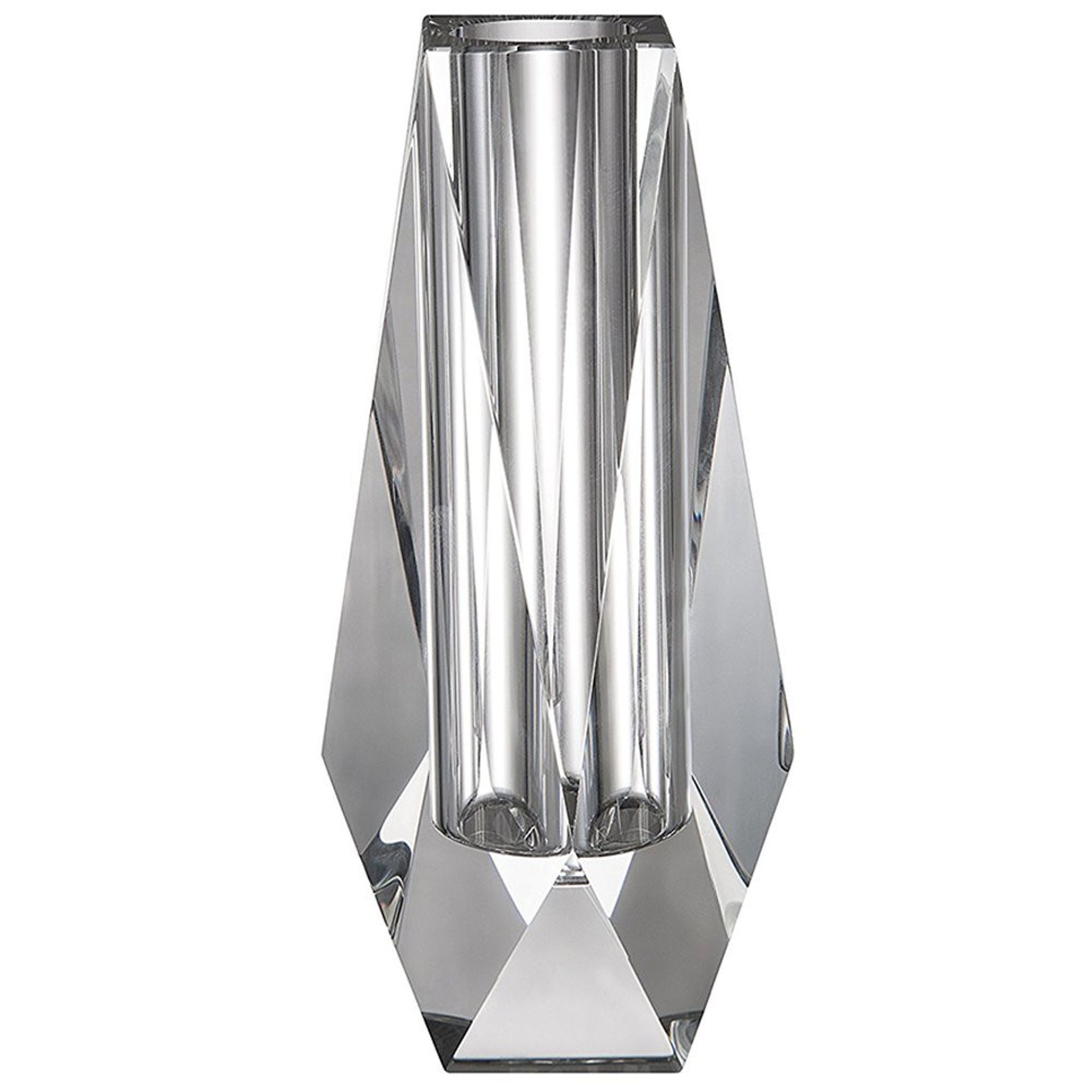 Elegant Handcrafted Crystal Flower Vase Luxury Home Décor Centrepiece for Weddings and Living Spaces - Clear Cv07702 M