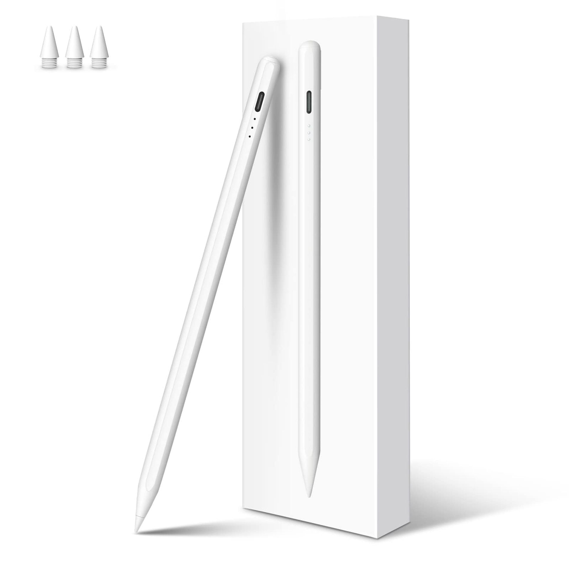 Active Stylus Pen for iPad with Fast Charging, Palm Rejection & Tilt Sensitivity - White MK-KCZDB