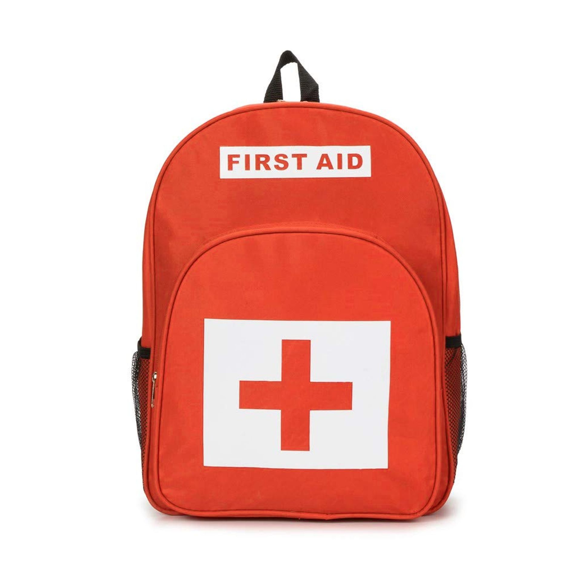 First Aid Backpack Bag Empty Emergency Medical Organiser for Camping, Hiking & Home Use - Orange Backpack