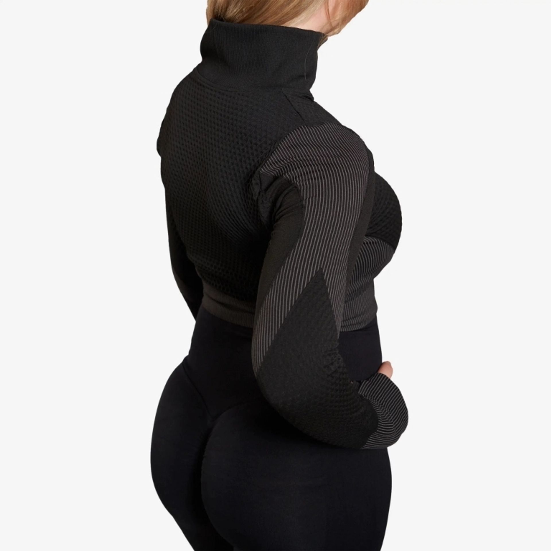 Forza Naadloze Crop Top – Smoke Grey - Small