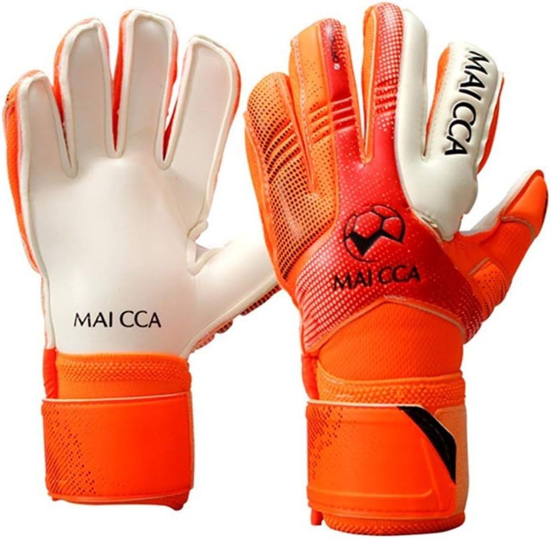 Kids Goalkeeper Gloves Professional Football Goalie Training Grip Finger Protection - Orange 5