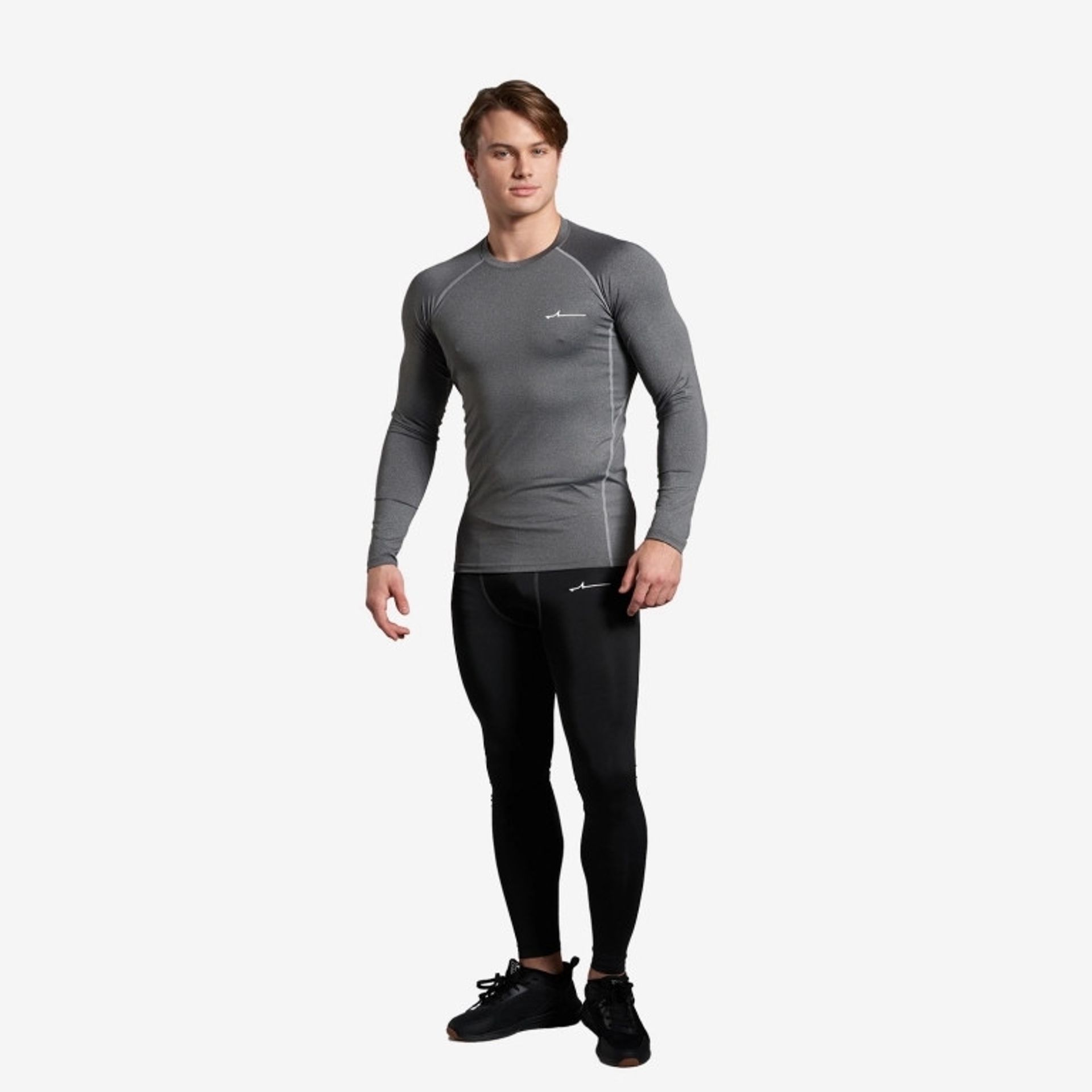 Forza Heren Compression T-Shirt - Pearl Grey - Medium