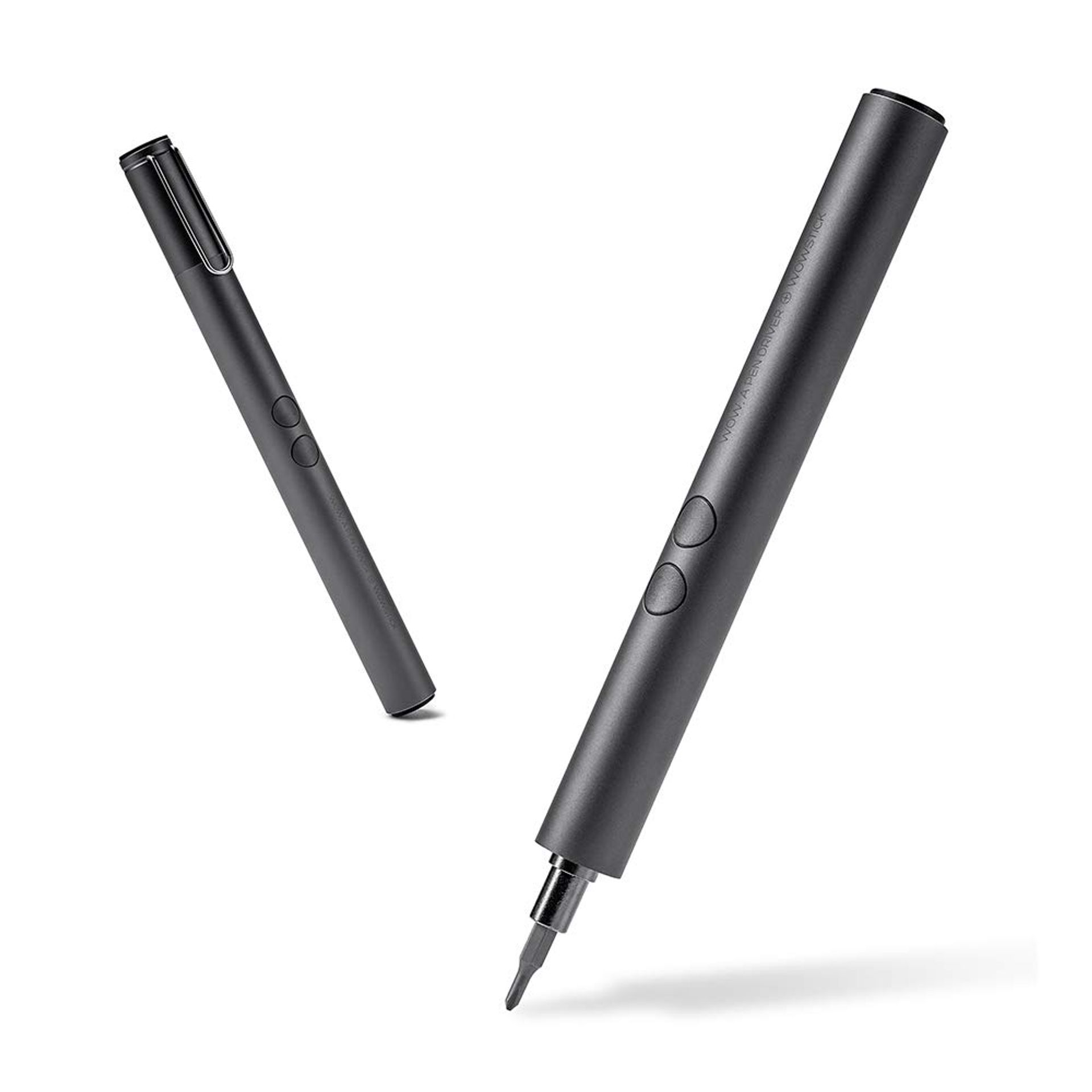 Mini Electric Screwdriver Set Rechargeable with 56 Precision Bits and 3 LED Lights - Grey