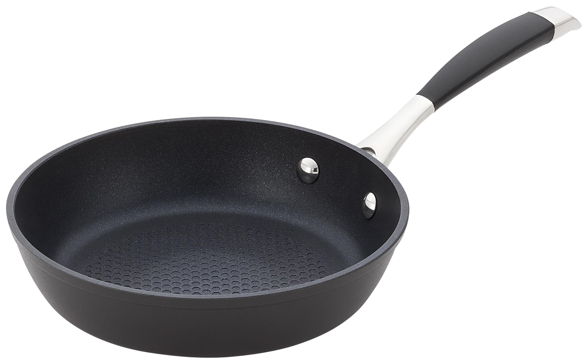 Stellar Non-Stick Frying Pan Induction Suitable Oven and Dishwasher Safe with Geoform Double-Layer Coating and Stay Cool Handle - Black 20cm - Spring Refresh