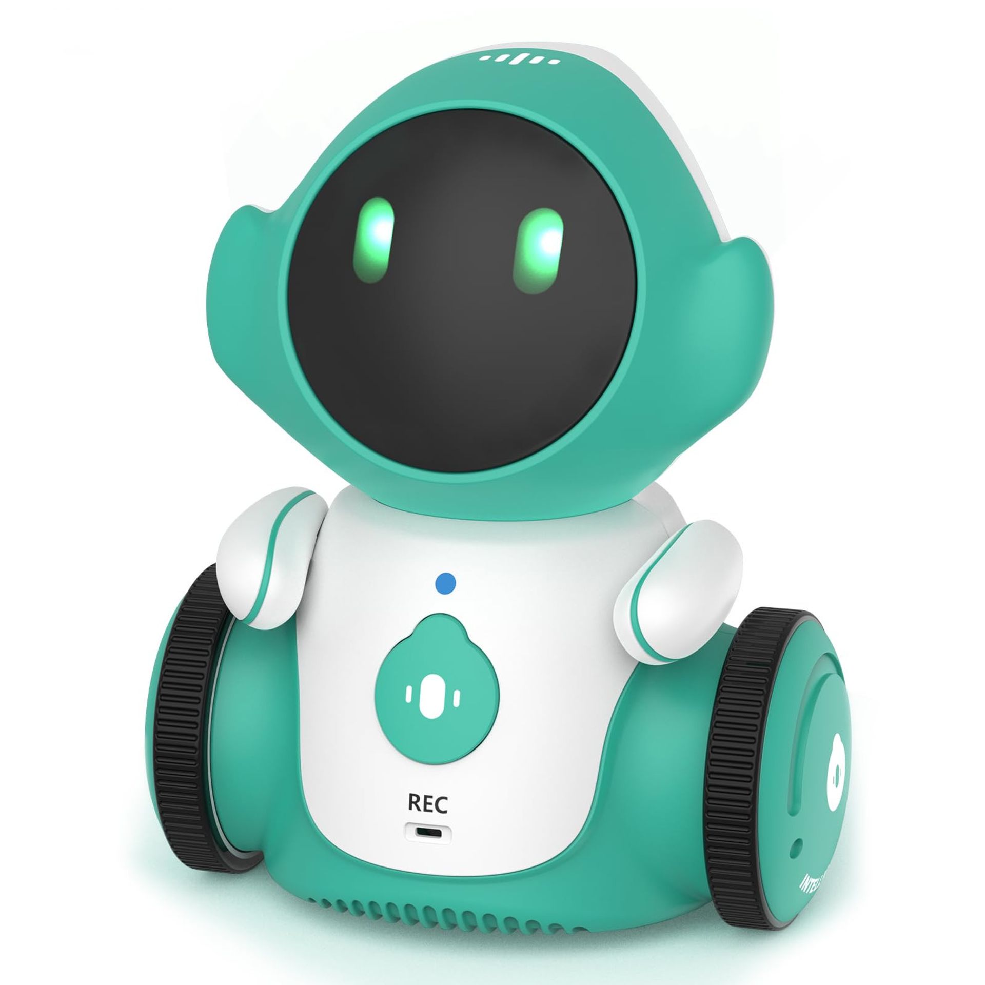 Robot Toy Rechargeable Smart Talking Interactive Companion with Voice Control, Music & Dance, Ideal Gift for Kids Age 6-12 - Green Medium