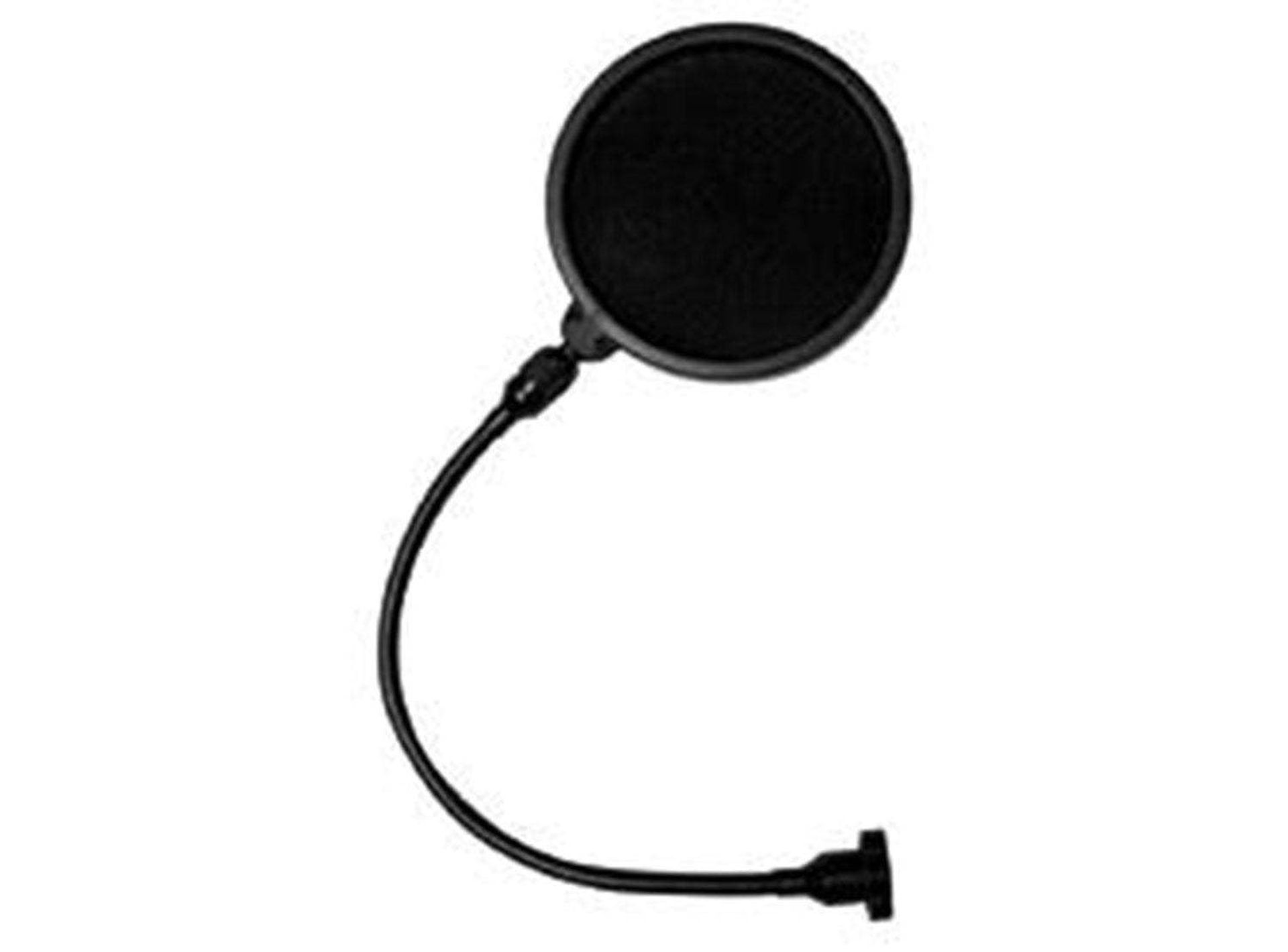 Professional Microphone Pop Filter Dual-Layer Nylon Mesh with Adjustable Gooseneck - Black One Size - Student Essentials
