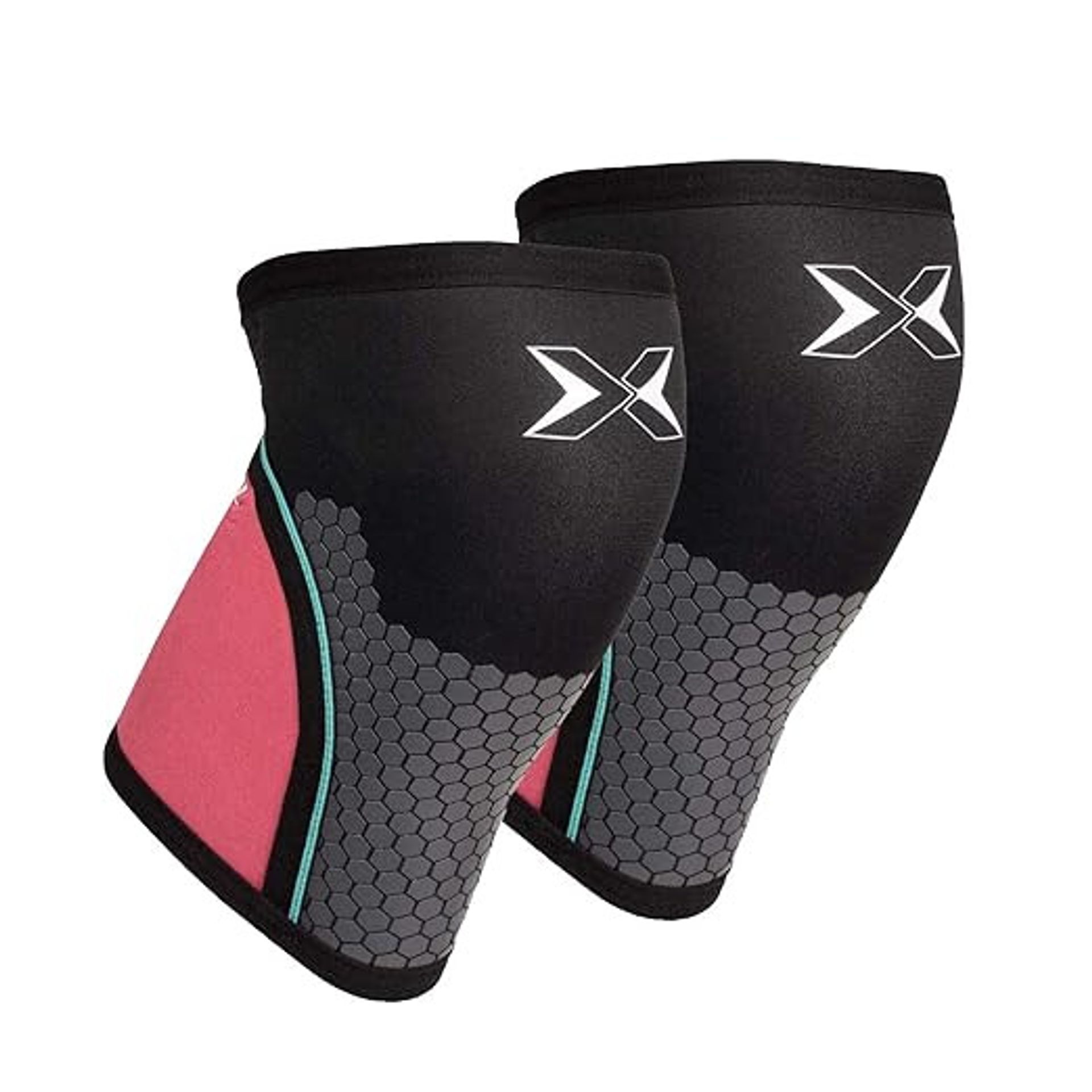 Neoprene Knee Pads for Cross Training Powerlifting Hex Tech Support - Pink M