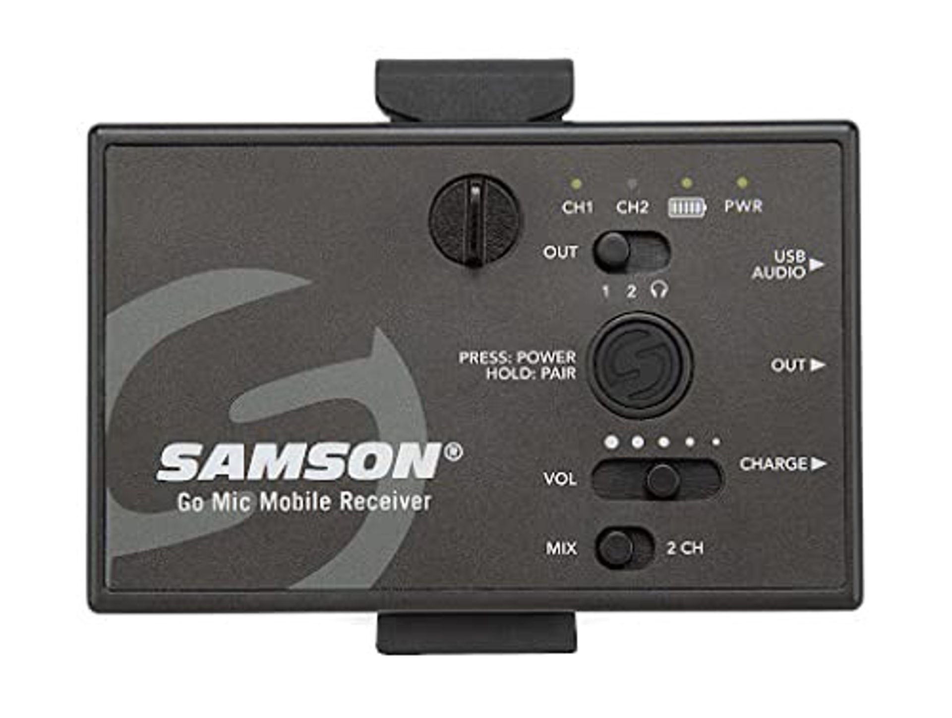 Wireless Microphone Receiver for Smartphones Go Mic Mobile System Compatible with iOS and Android Devices - Black - Student Essentials