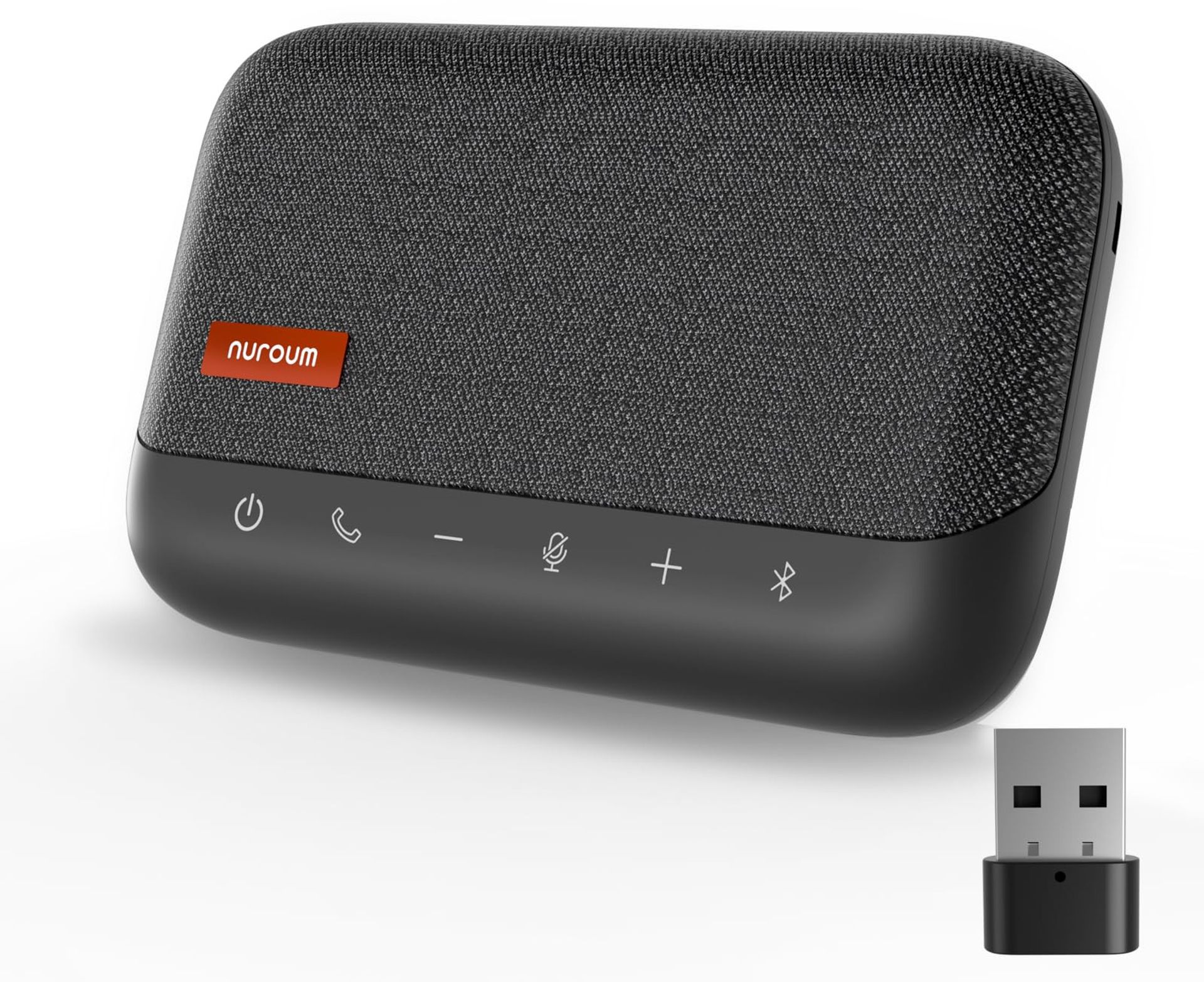 Portable Bluetooth Conference Speakerphone 360° Mic Noise Reduction Full Duplex Connectivity - Grey A15