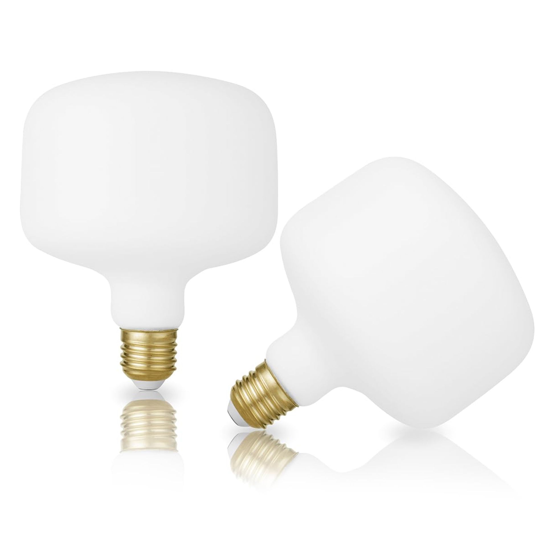 E27 LED Light Bulbs 8W Equivalent to 80W No Flicker Dimmable Edison Glass Globe - Warm White T185 G80 2 Pack