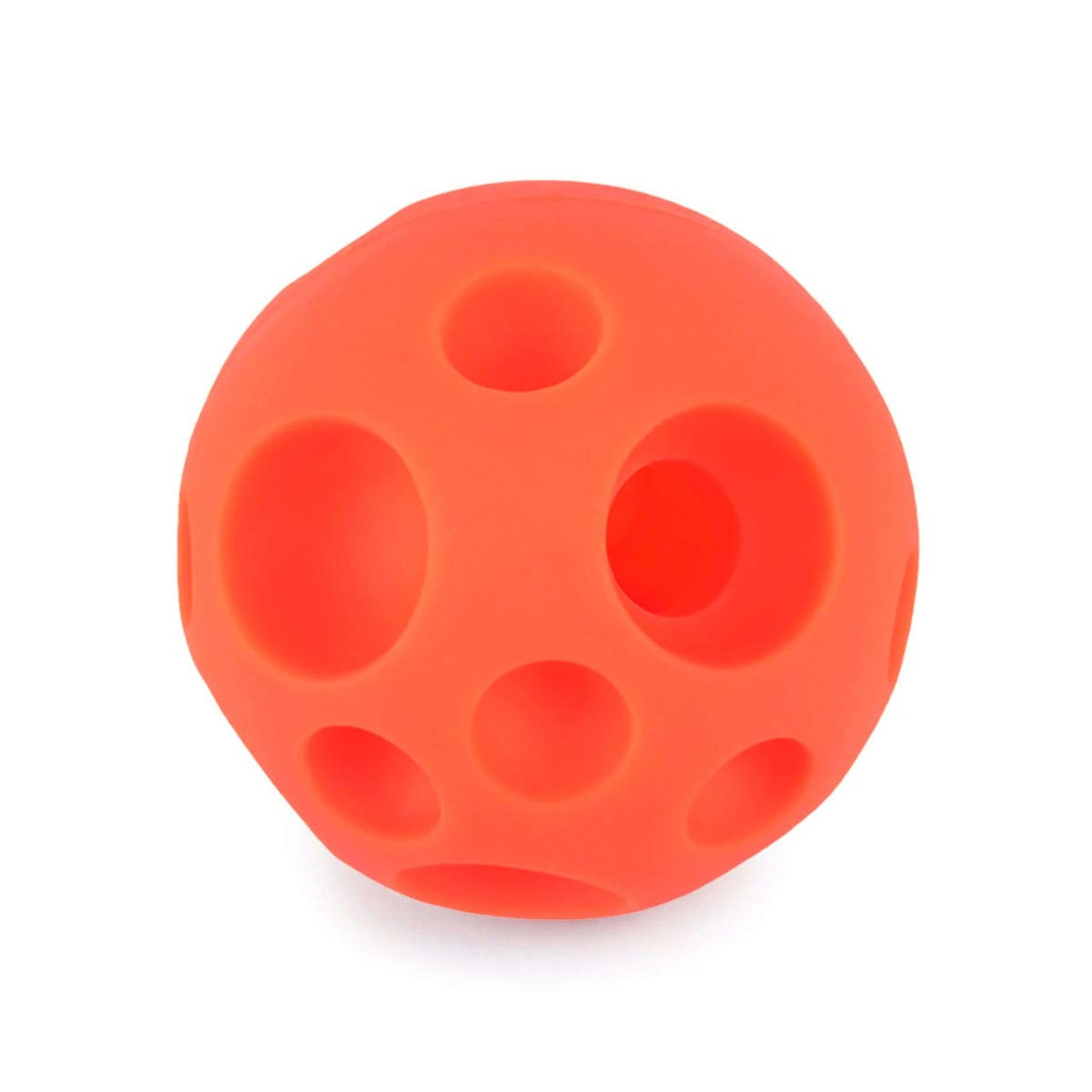 Dog Treat Toy IQ Training Ball Bite Resistant Interactive Chew Toy for Healthy Teething and Mental Stimulation - Red L
