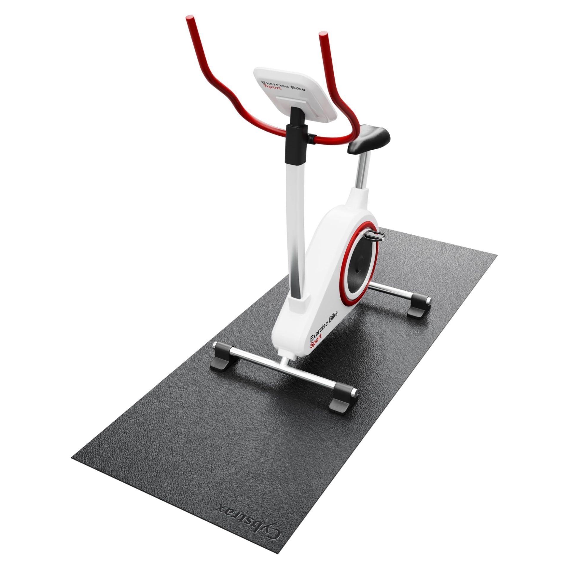 Exercise Equipment Mat Noise Reduction Non-Slip Waterproof Floor Protector for Gym Machines - Black 90×250cm