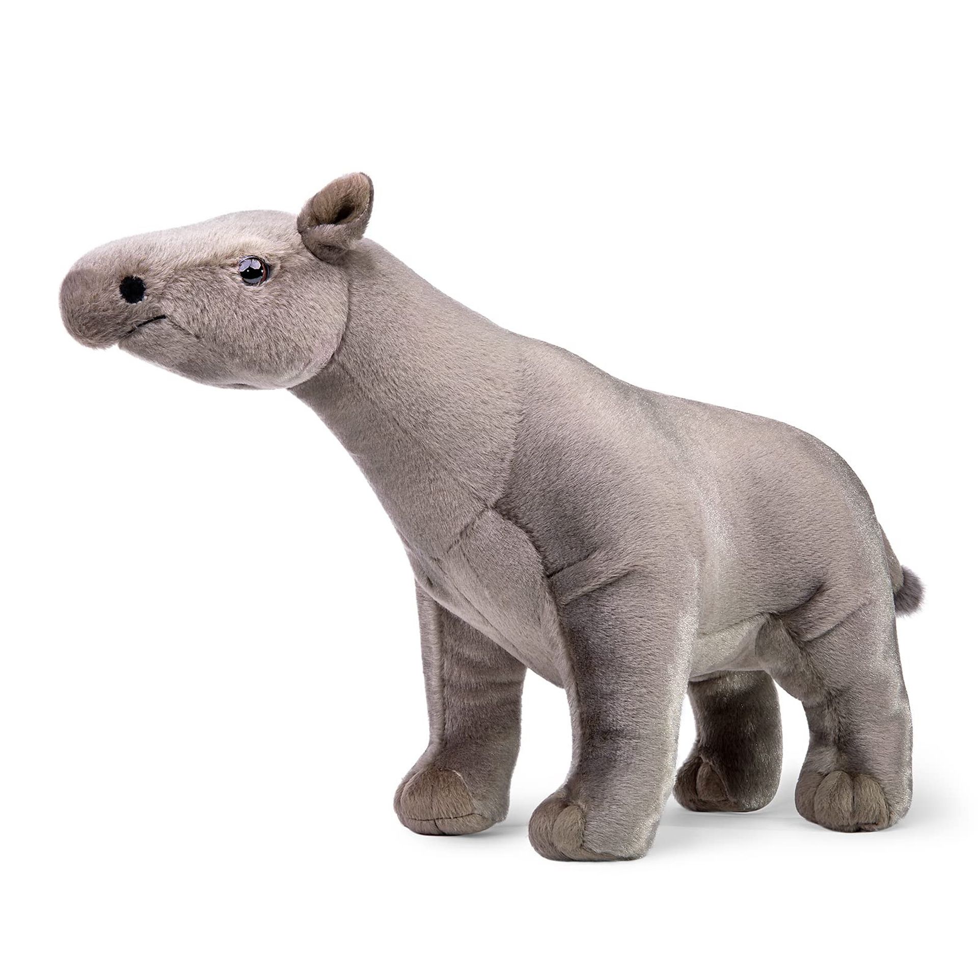 Elasmotherium Plush Toy 33cm Cute Realistic Stuffed Extinct Animal Super Soft Gift for Kids - Grey 33cm