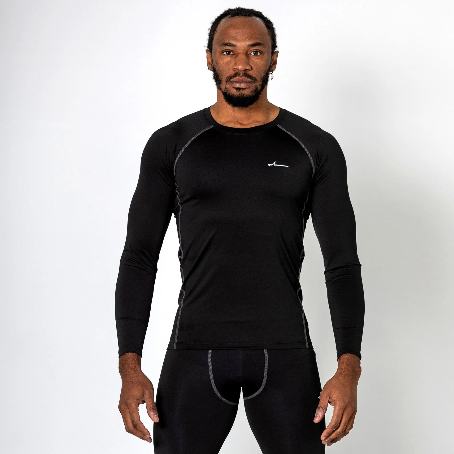 Forza Heren Compression T-Shirt - Midnight Black - Medium