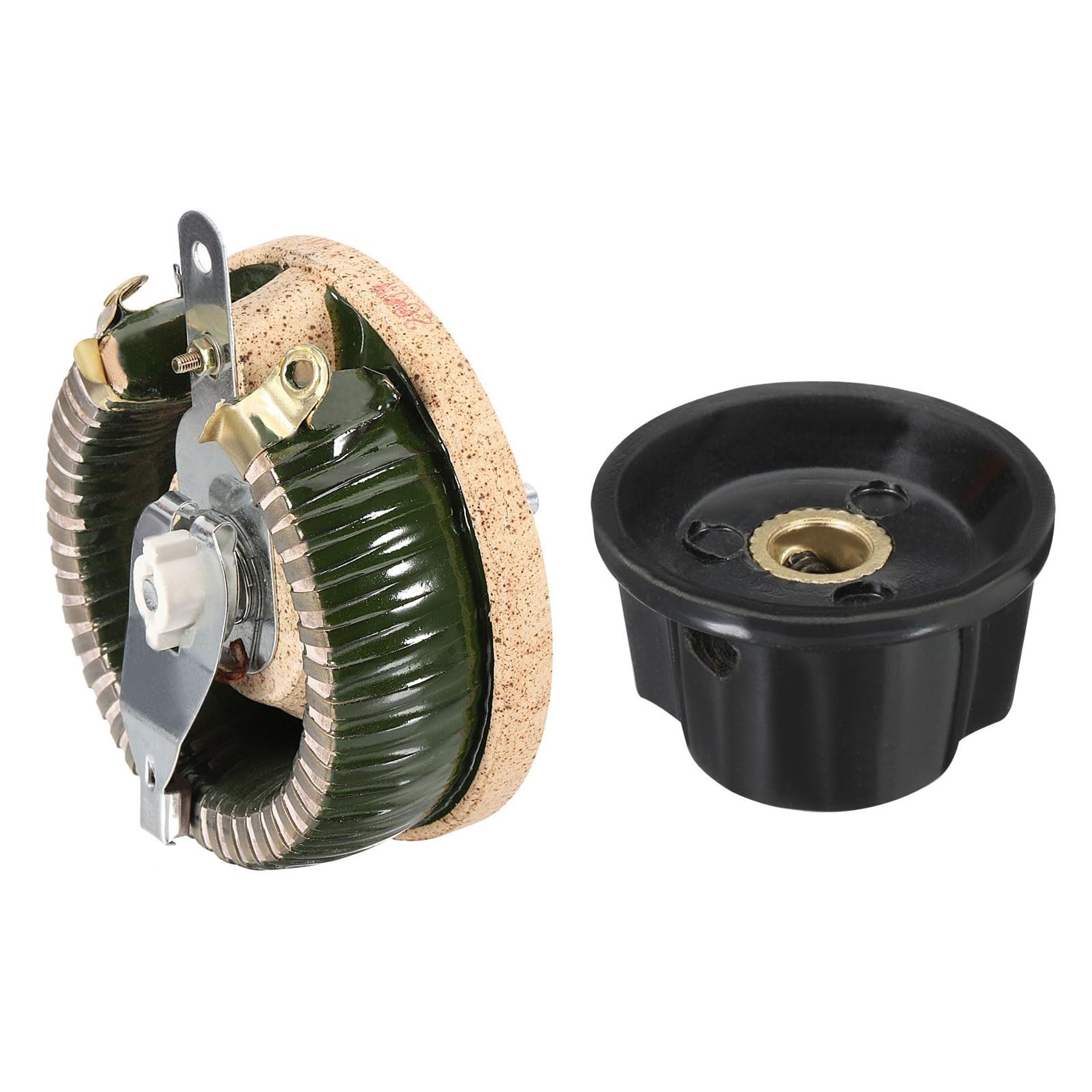 Adjustable Ceramic Rheostat 200W 1 Ohm High Power Variable Resistor with Control Knob - Silver