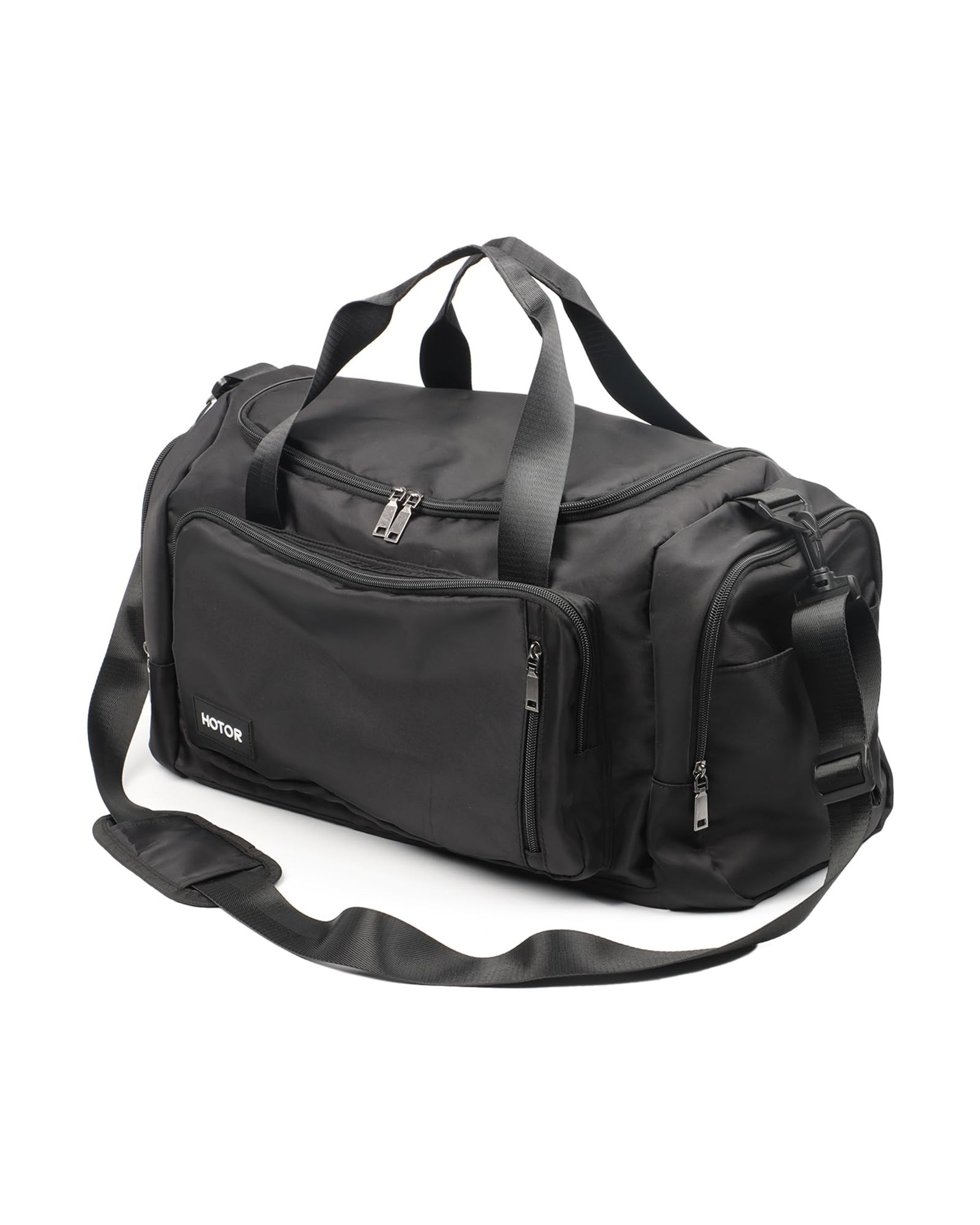 Gym Bag for Women and Men Large Sports Duffle with Waterproof Pocket and Adjustable Strap - Black 45.72 x 30.48 x 25.65 cm