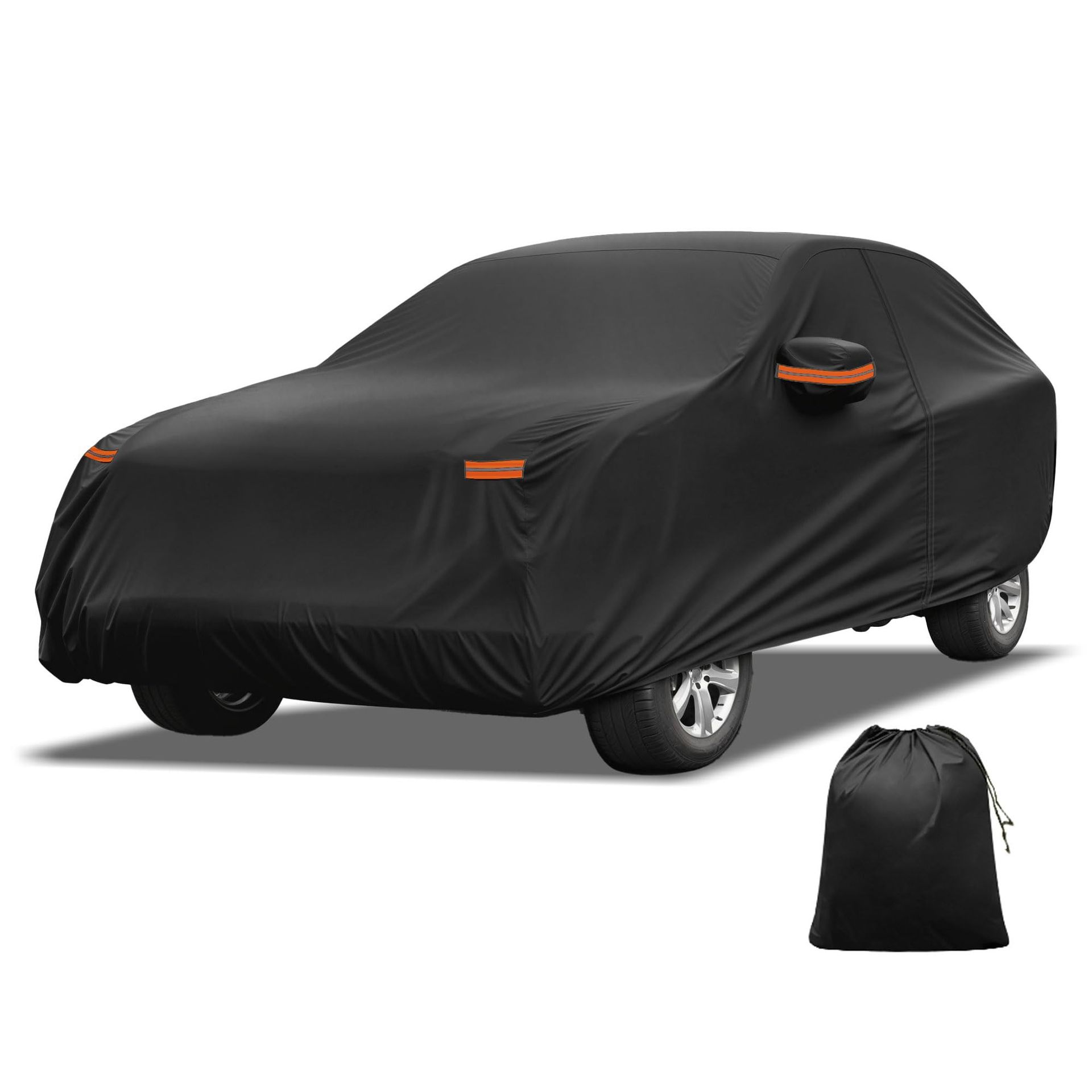 Car Cover for Lexus RZ Outdoor Waterproof Sun Rain Snow Hail Protection 210D-PU with Left Side Zipper - Black a24081300ux1494