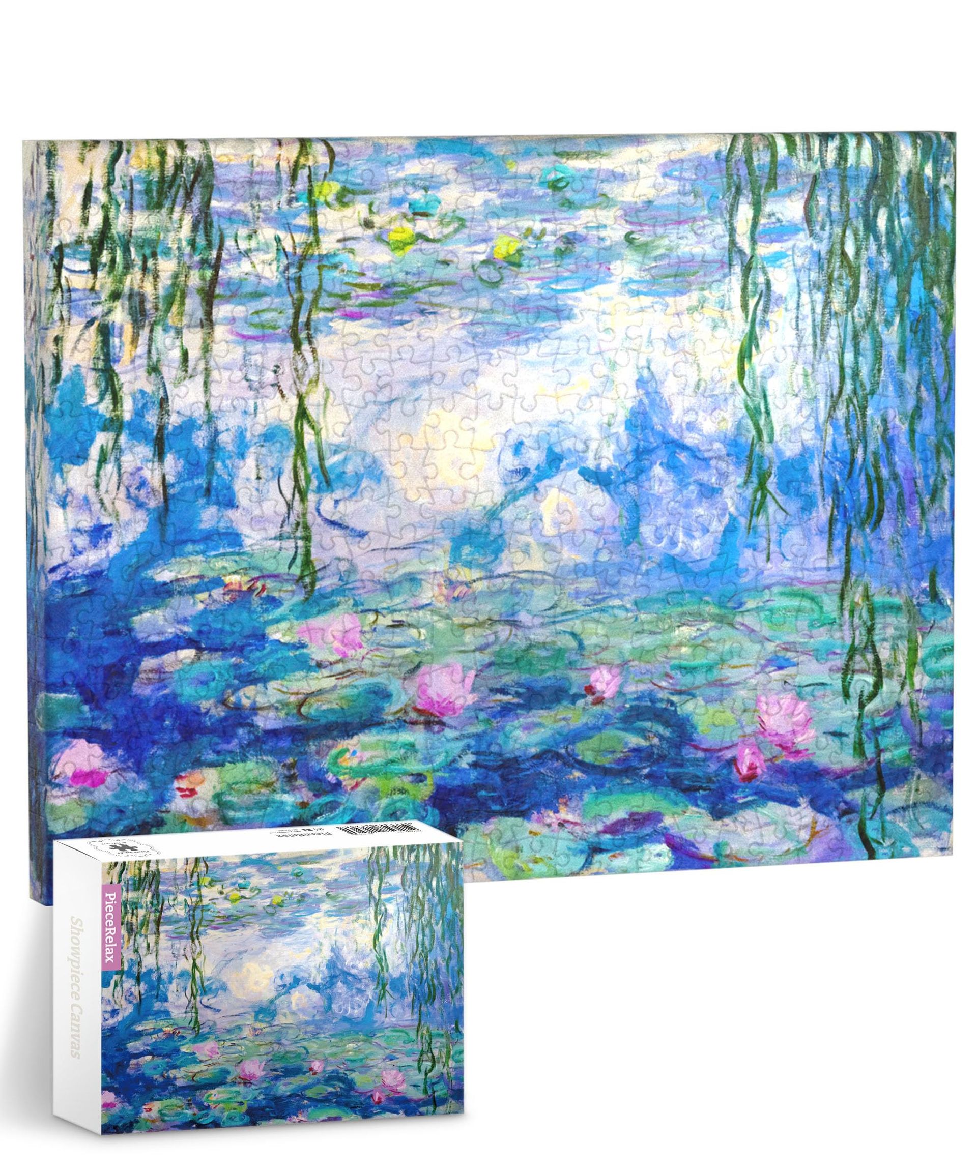 Canvas Wall Art Jigsaw Puzzle for Adults Unique Gift & Home Décor PieceRelax - Monet Water Lilies 366 Pieces - Spring Refresh