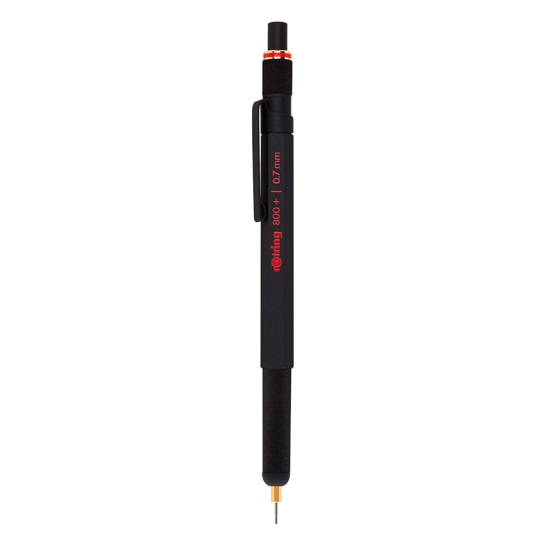 Mechanical Pencil and Touchscreen Stylus Twist-to-Retract HB 0.7mm Propelling Pen - Black 1 Count