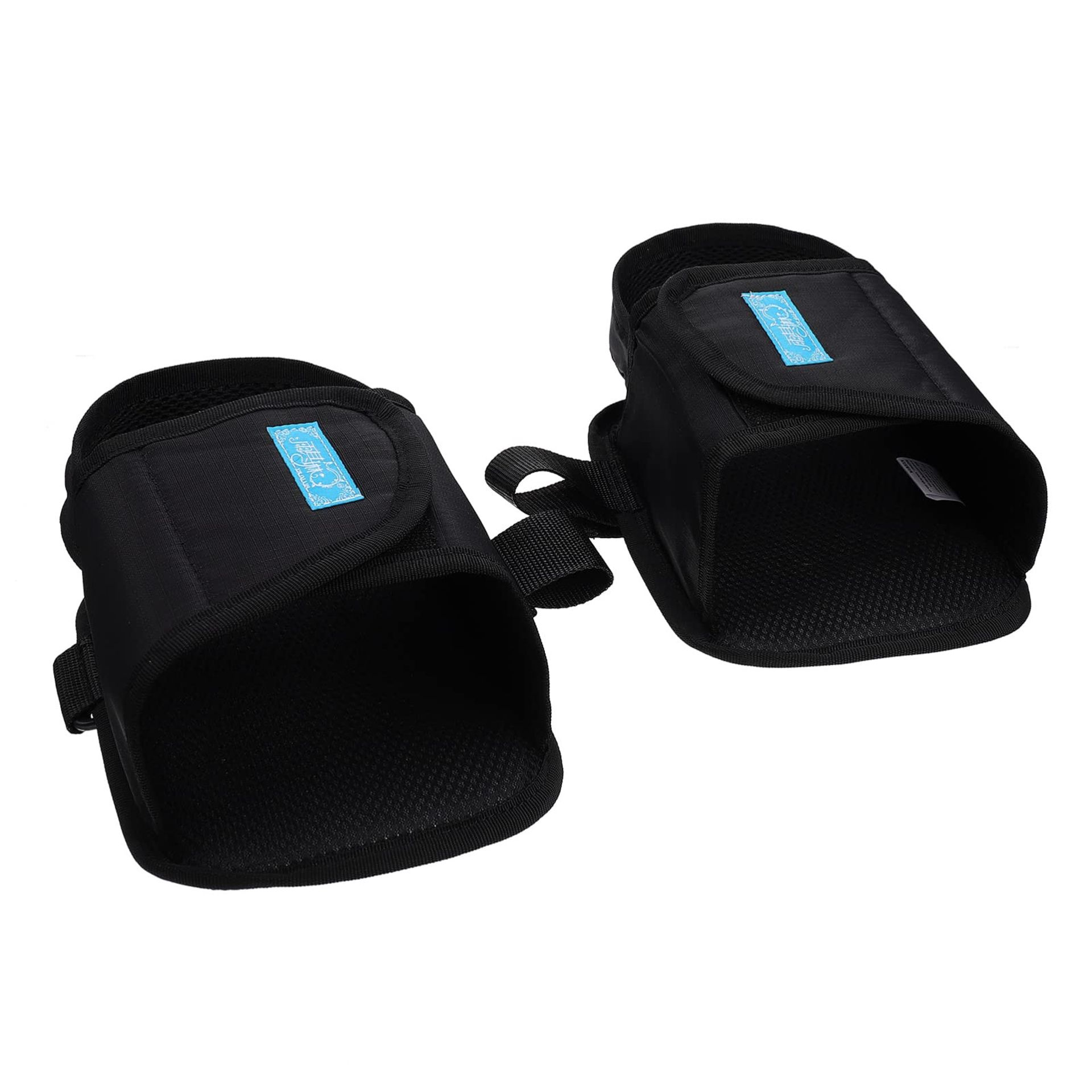 Wheelchair Fixed Shoe Straps Supportive Foot Holder for Elderly and Disabled Users - Black 21x16x9cm