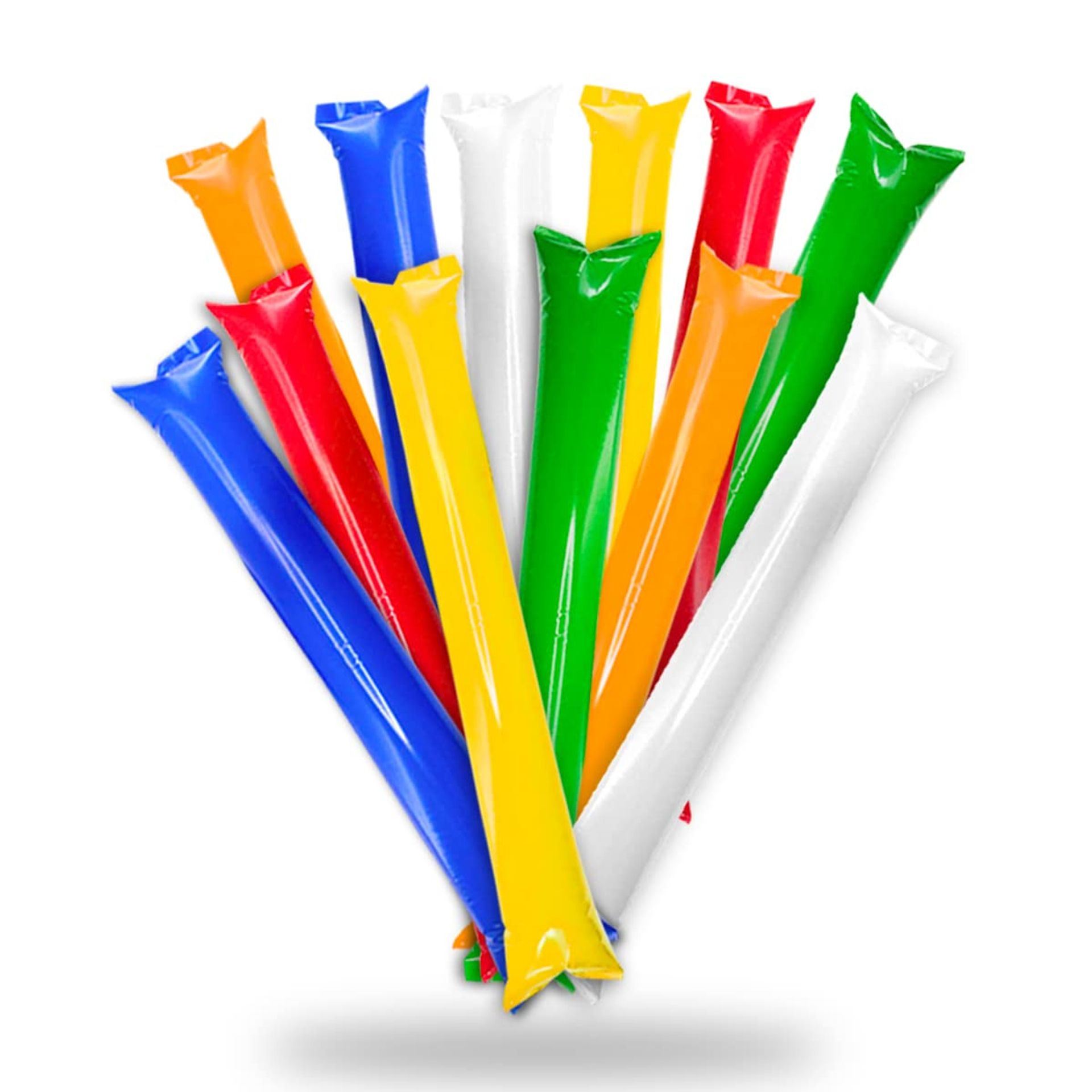 Pack of 50 Pairs Reusable Inflatable Clapping Thunder Sticks for Sports, Parties and Events - Multicolour Normal