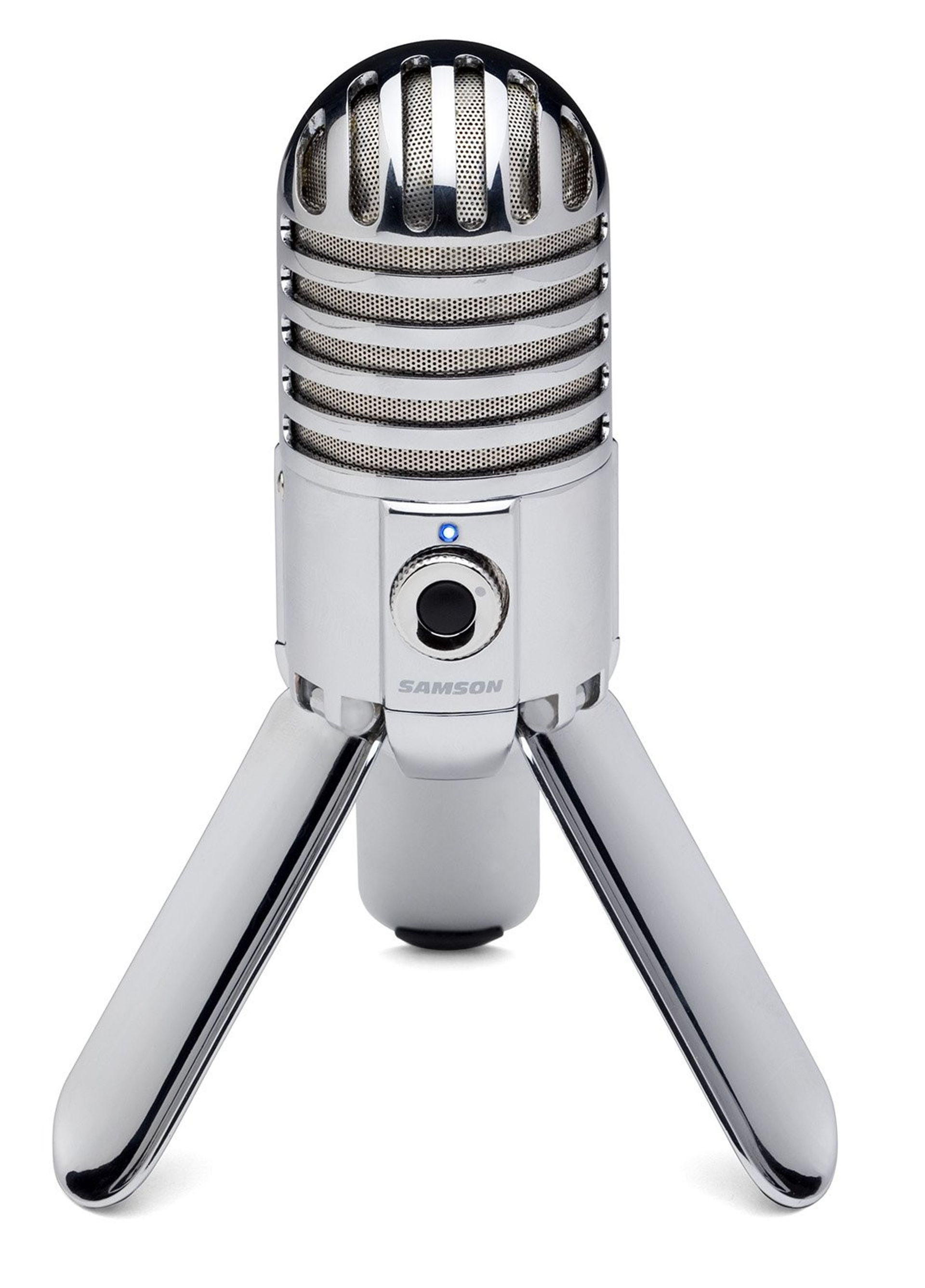 USB Studio Condenser Microphone with High-Quality Sound for Podcast, Gaming & Music Recording - Chrome Einheitsgröße - Student Essentials