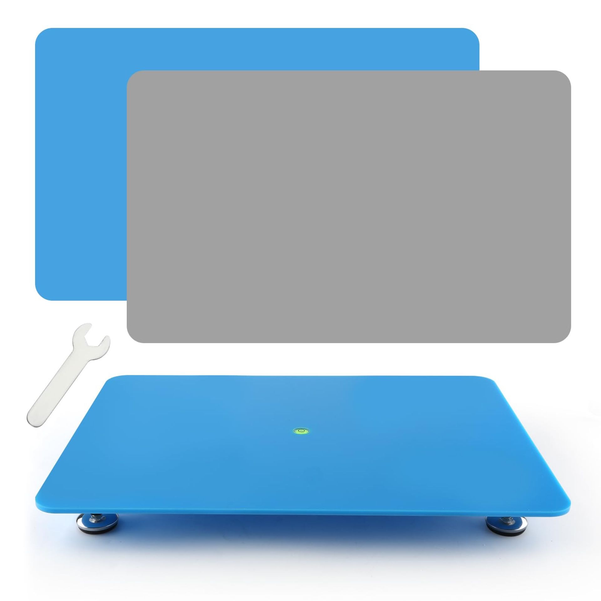 Leveling Board for Epoxy Resin Adjustable Self-Levelling Table with Silicone Pad and Spirit Level 16x12in - Clear