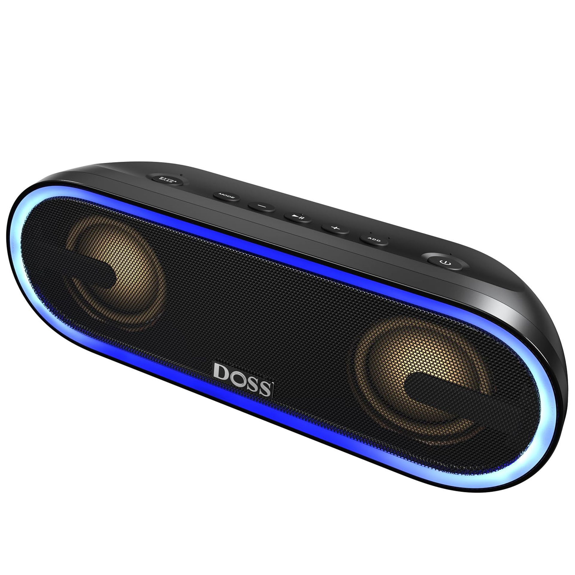 Bluetooth Speaker 40W Stereo Sound Extra Bass 20H Playtime Waterproof Lights - Black Standard - Spring Refresh