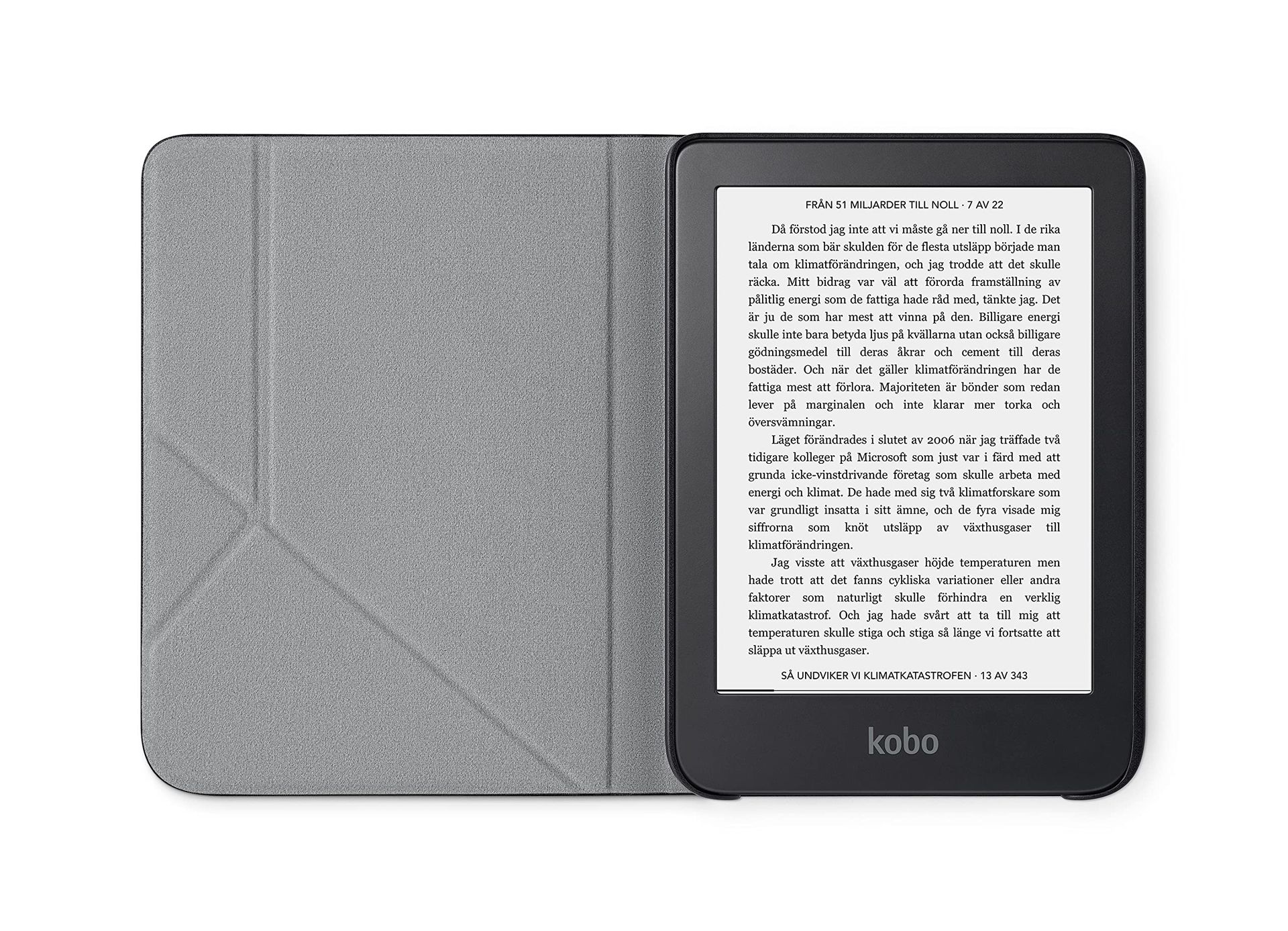 Kobo Clara 2E SleepCover Slim Folio Protective Case for 6-inch eReader - Black