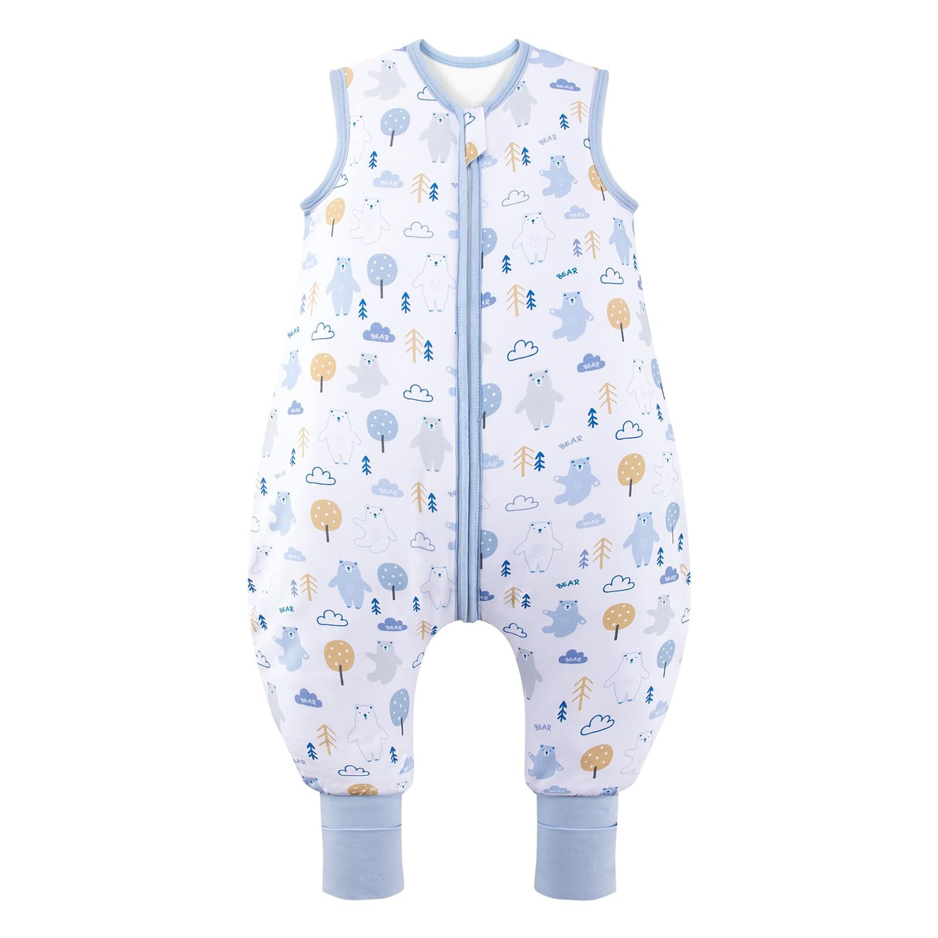 Baby Sleeping Bag with Feet 2.5 Tog Super Soft Bamboo Rayon for Autumn Winter - Bear XL