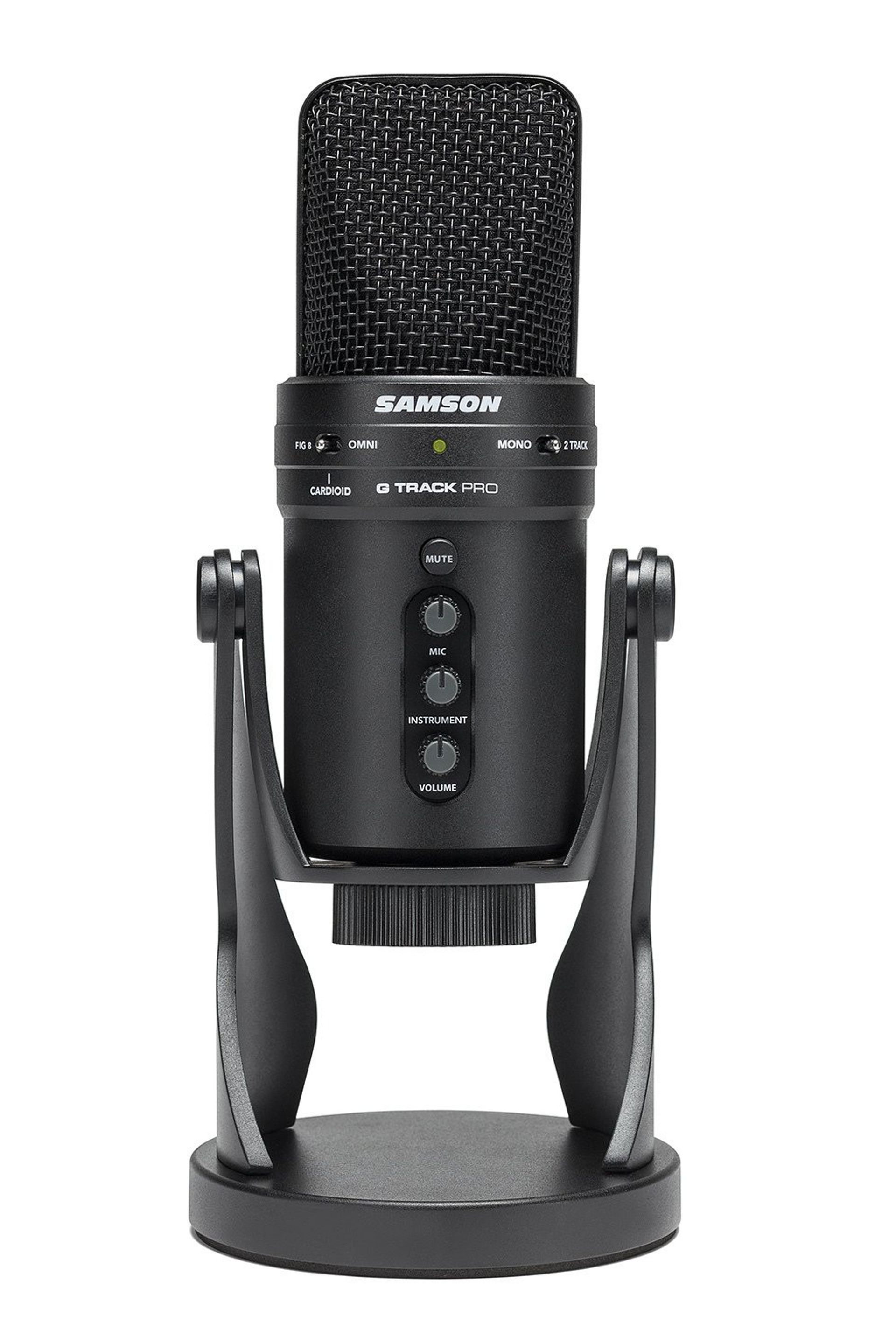 Professional USB Microphone with Built-In Audio Interface for Streaming, Recording & Podcasting - Black Compact