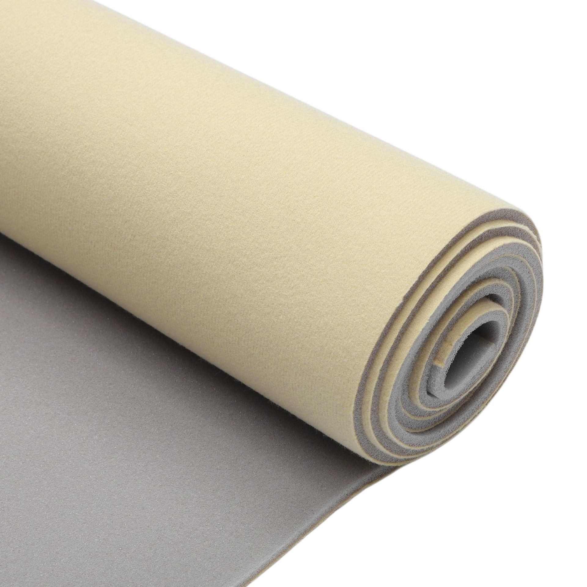Automotive Headliner Fabric Foam Backed Breathable Mesh for Car Roof Lining and Interior Trim Repair - Light Grey 54" x 60"