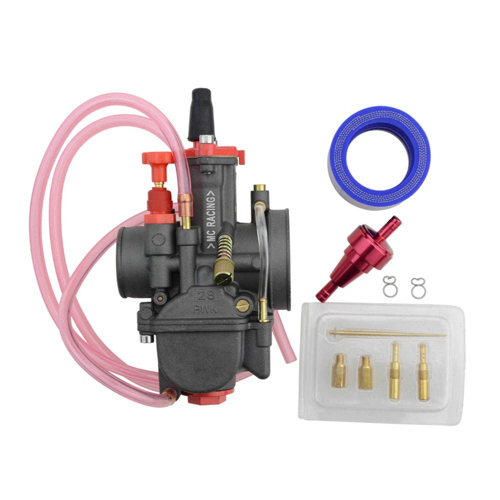 Performance Motorcycle Carburettor Replacement for 250cc ATV Dirt Bike Go Kart - Silver 32mm