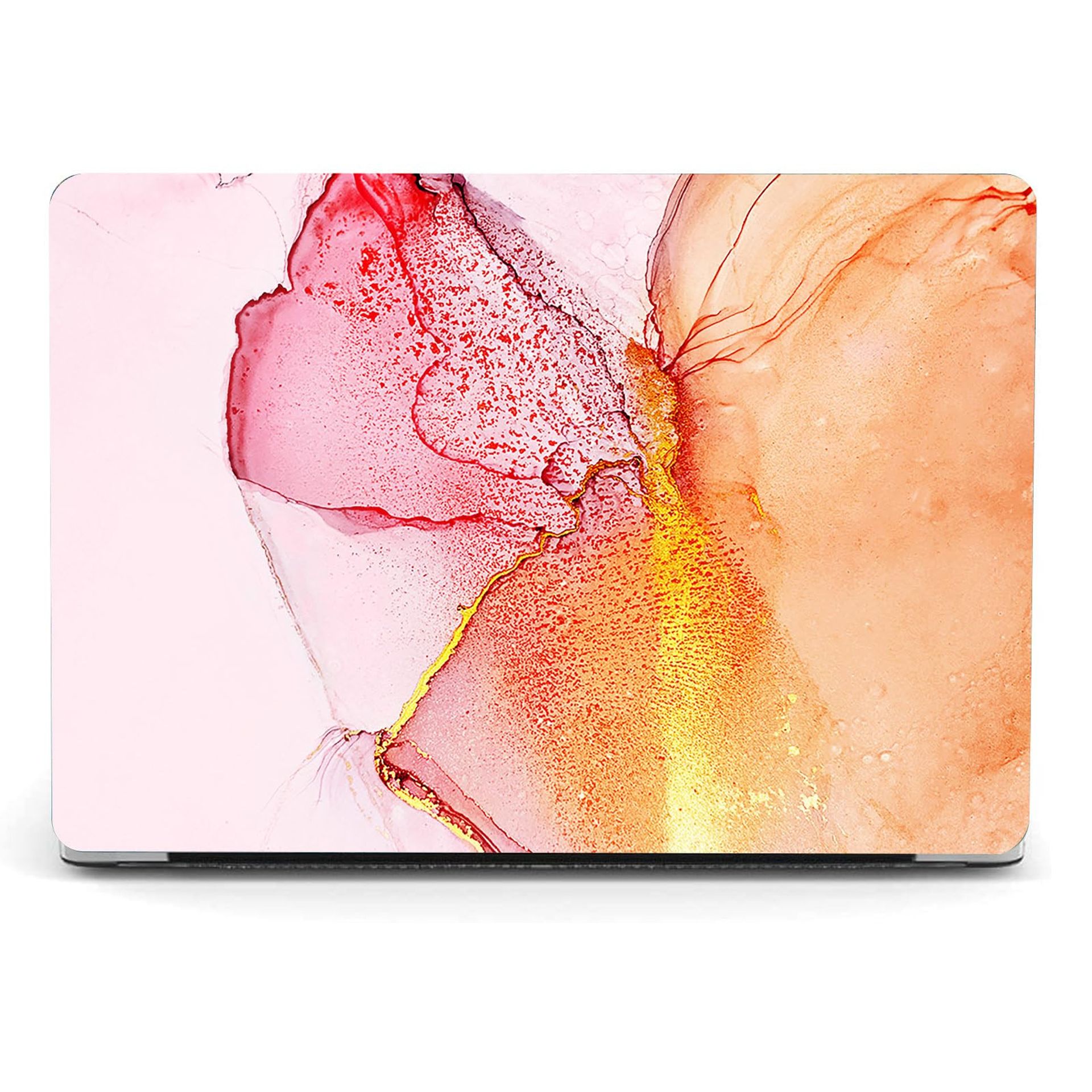 MacBook Pro 13-inch Case with Keyboard Cover & Screen Protector Cloisonnism Abstract Design - Pink Marble MacBook Pro A1706 / A1989 / A2159