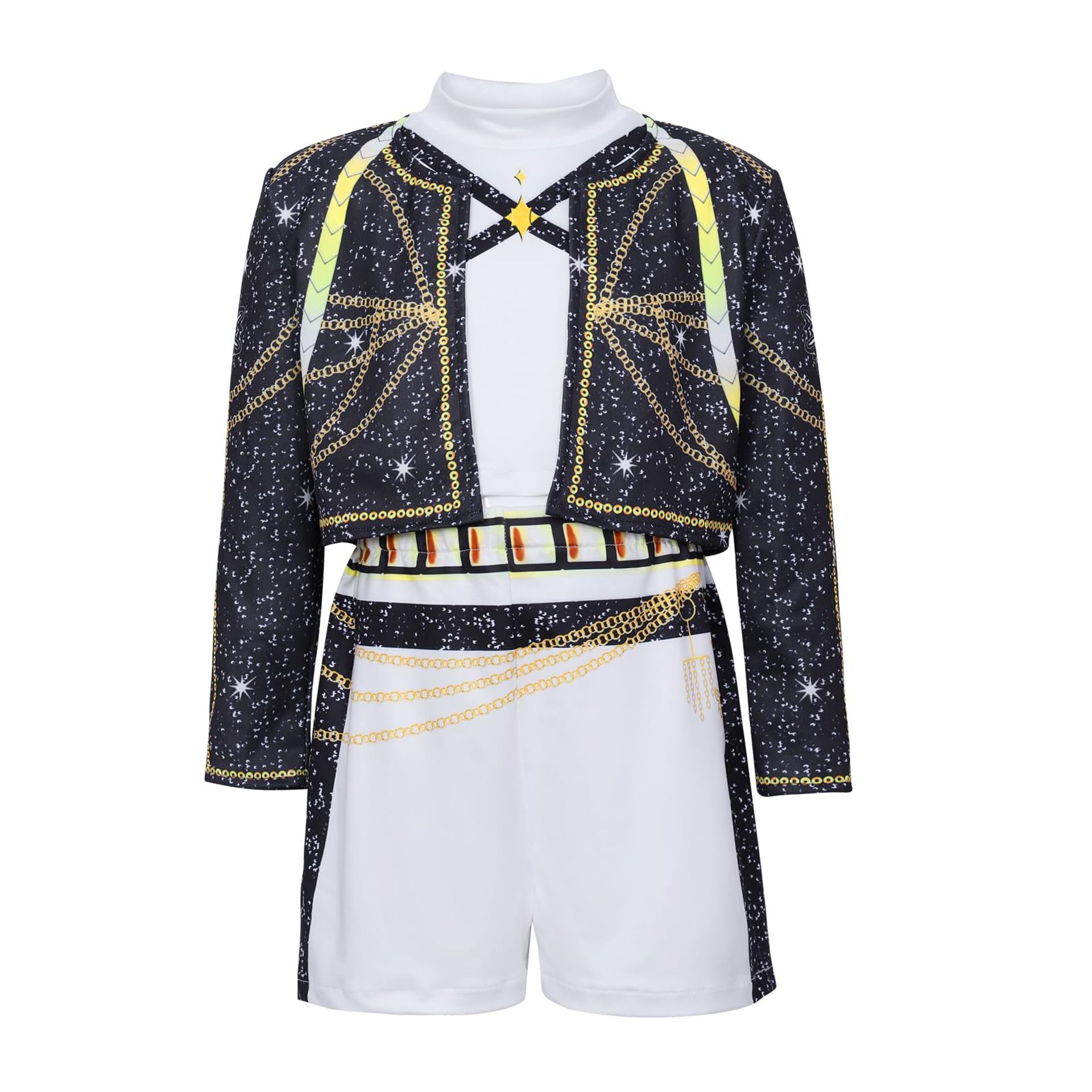 Kids Demon Hunter Costume Cosplay Outfit Girls Halloween Fancy Dress Up - Pink Style