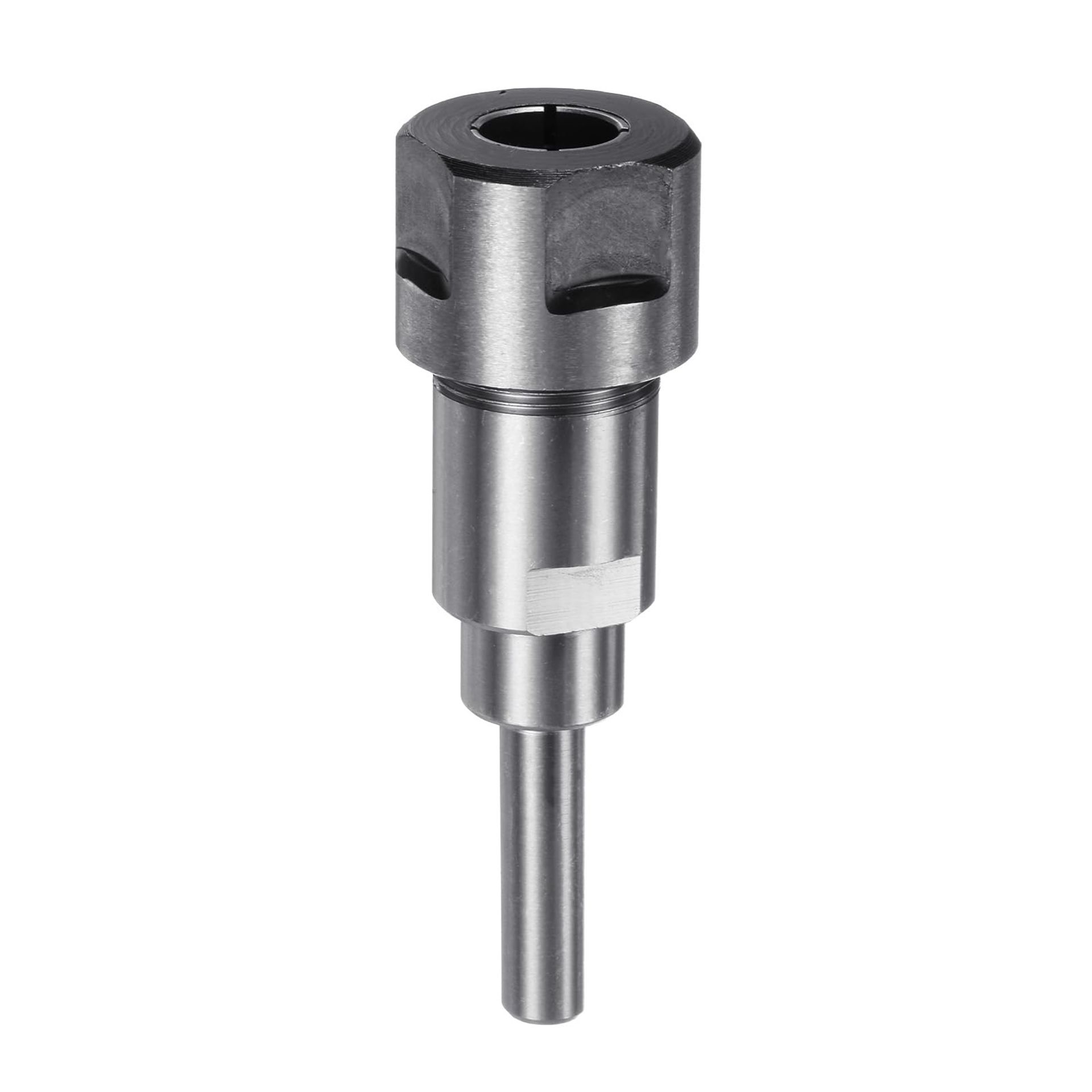Router Collet Extension Rod Converter Adapter 8mm Shank to 12mm Bit for CNC Woodworking and Drilling - Silver 8mm to 12mm