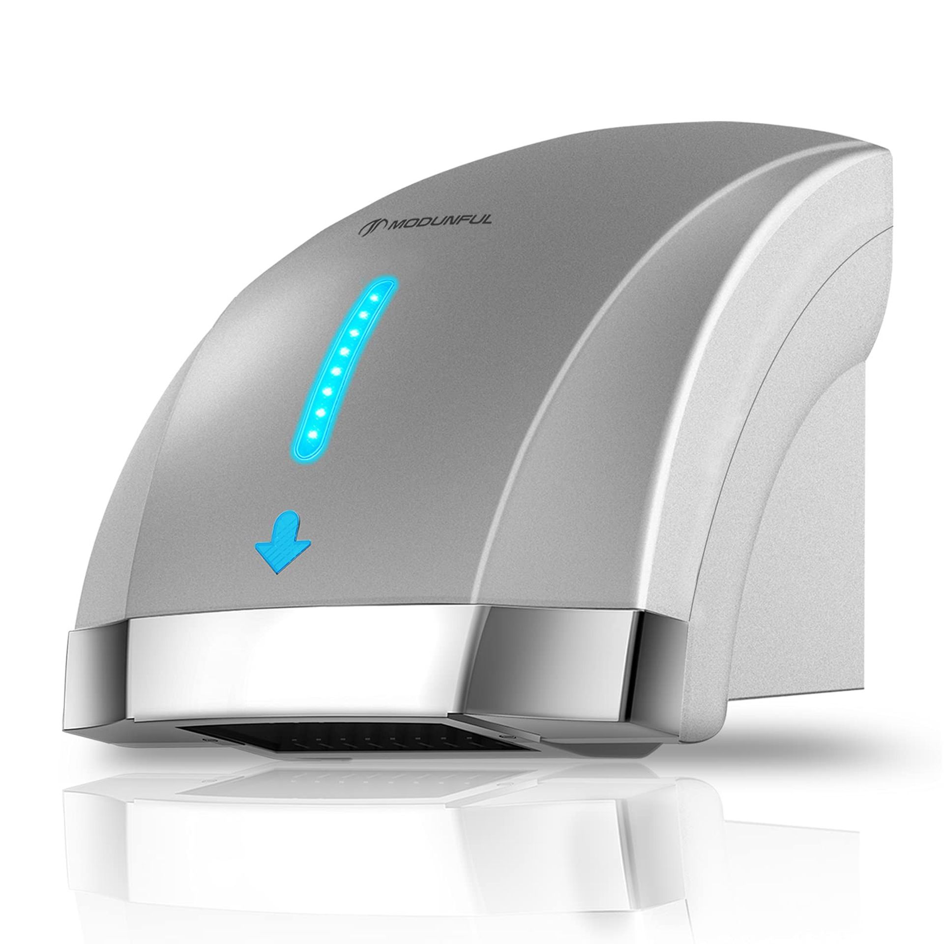 Automatic Electric Hand Dryer Commercial Wall Mounted Extra Quiet 40dB Heating Fast Drying - Sliver M-699