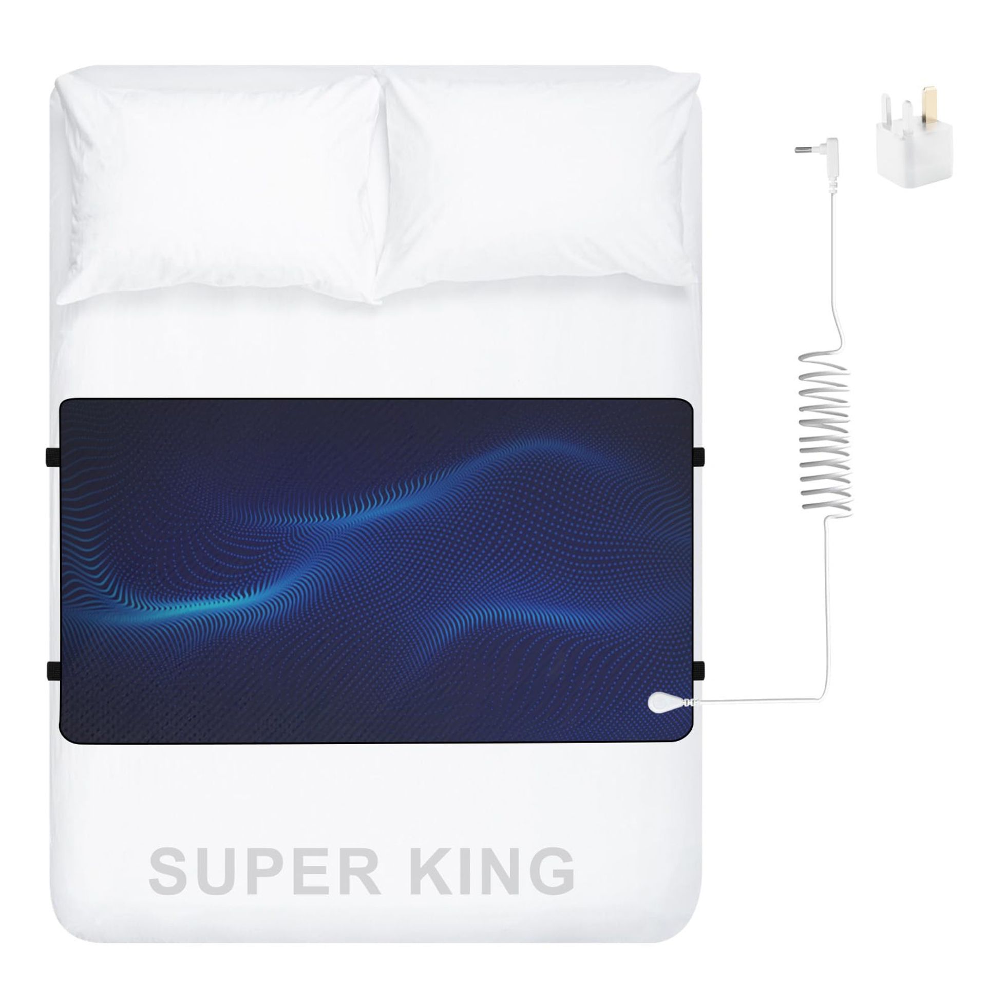 Earthing Grounding Mat for Bed 10% Silver Fibre Soft Leather Improves Sleep & Reduces Stress - Brown 68 x 182cm (Super King)