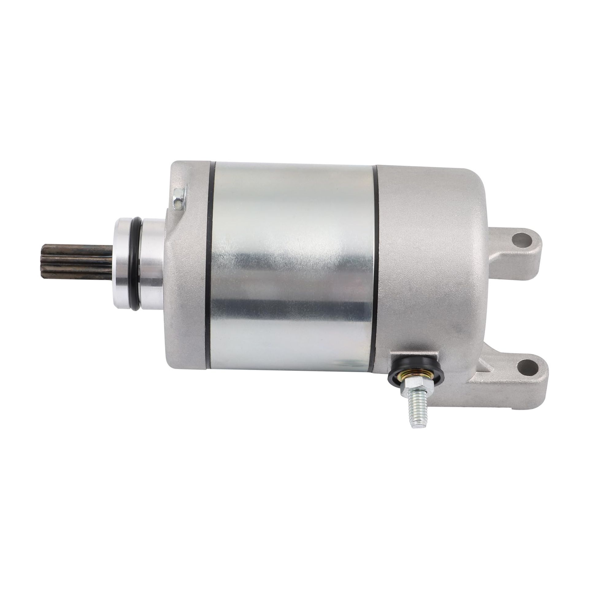 Motorcycle Starter Motor Assembly Replacement for Honda AX-1 NX250 CBX250 XL250 XR250 1988-2008 High Torque Electric Start - Silver