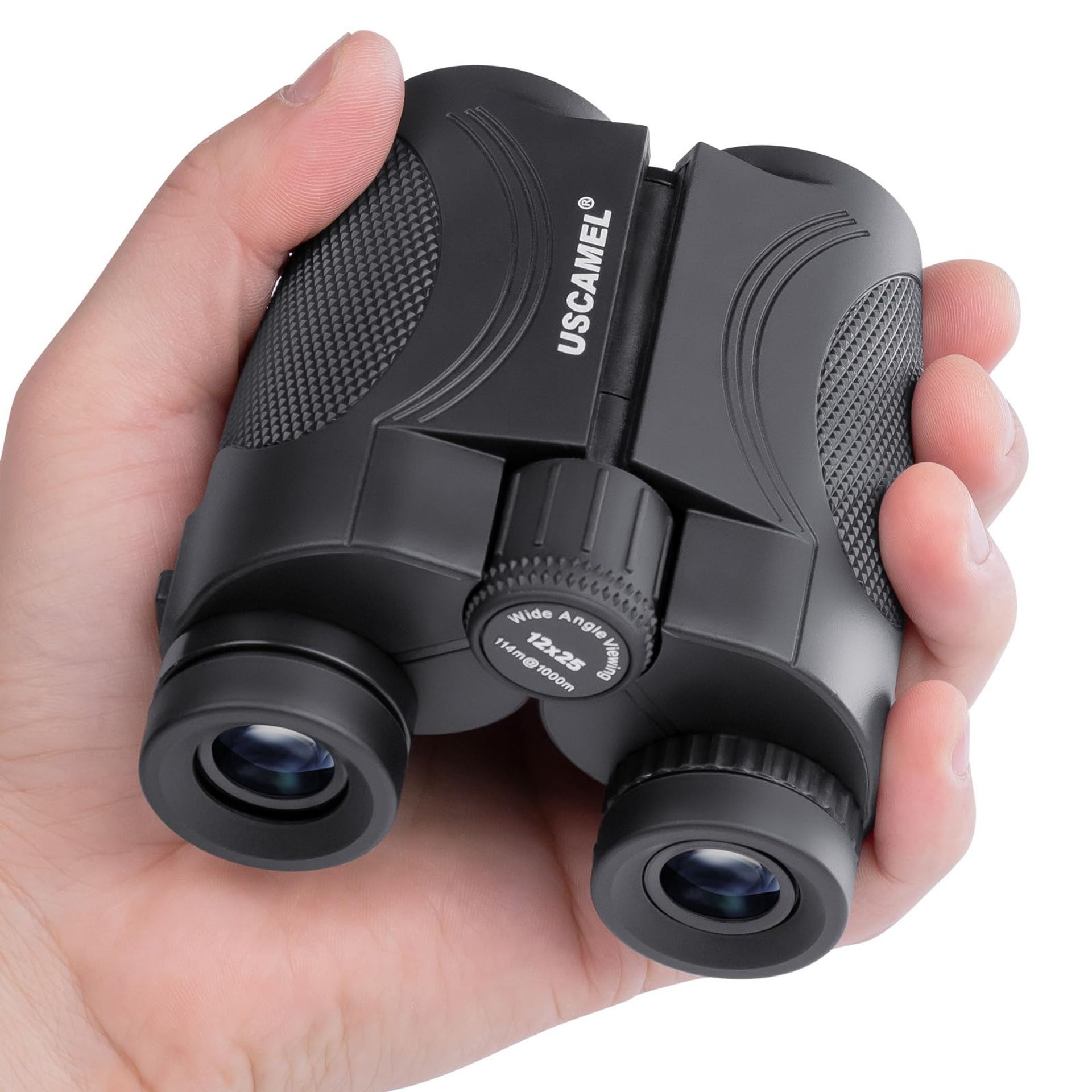 Compact 12x25 Binoculars High Power BAK-4 Prism FMC Lens Waterproof Mini for Bird Watching, Sports & Travel - Black Q108515-NEW