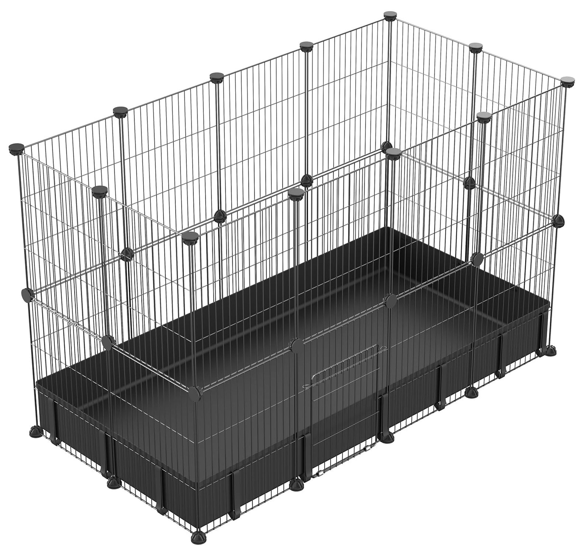Small Animal Playpen Portable Enclosure with Waterproof Mat for Rabbits, Guinea Pigs & Puppies - 30x38 24PCS