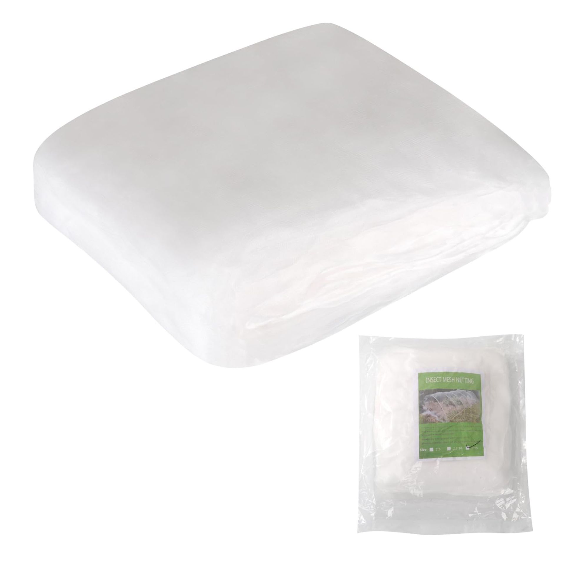 Garden Netting Fine Mesh Insect Screen for Vegetables Fruits Greenhouse Protection - White 3x15m