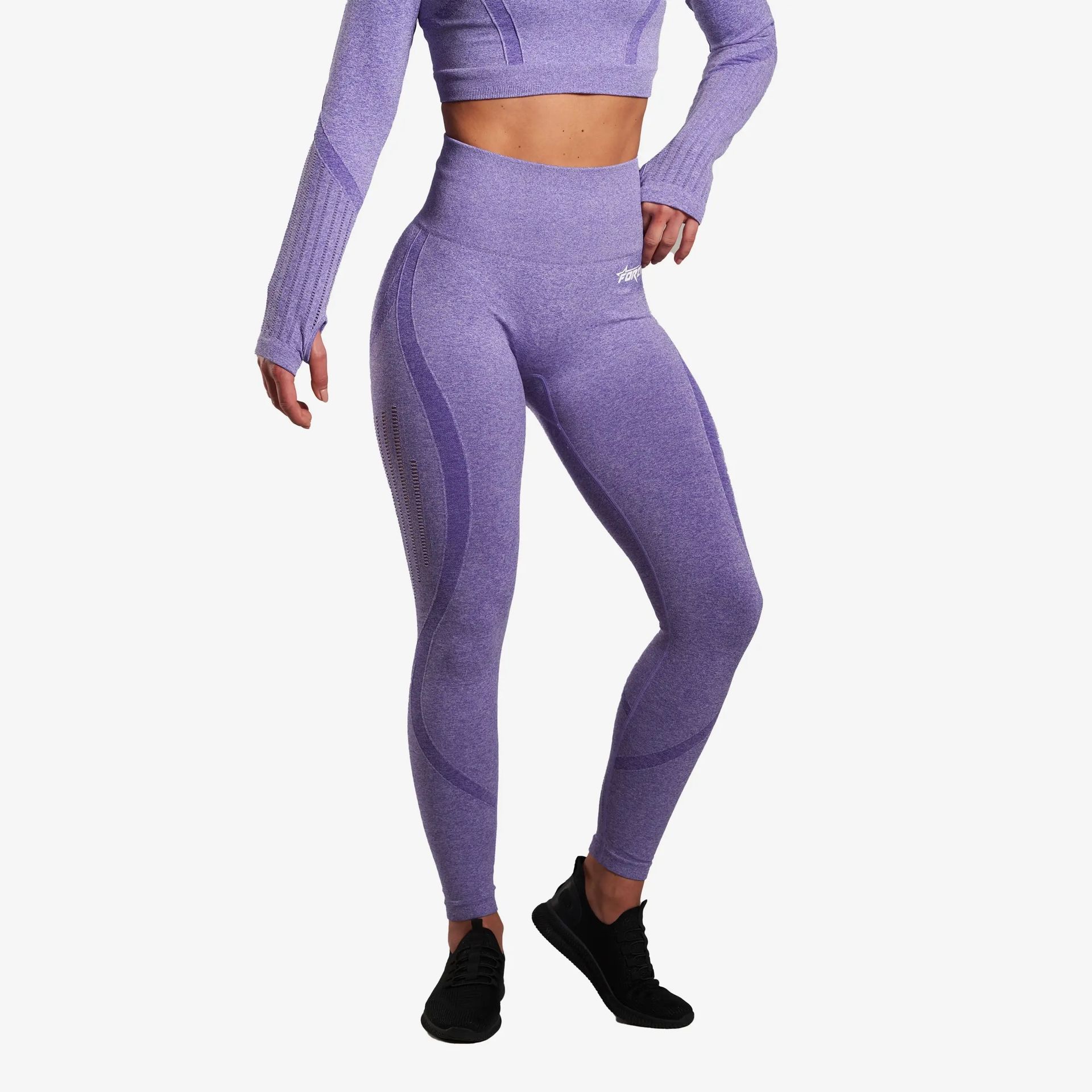 Forza High Waist Leggings – Grape Purple - Smallmall