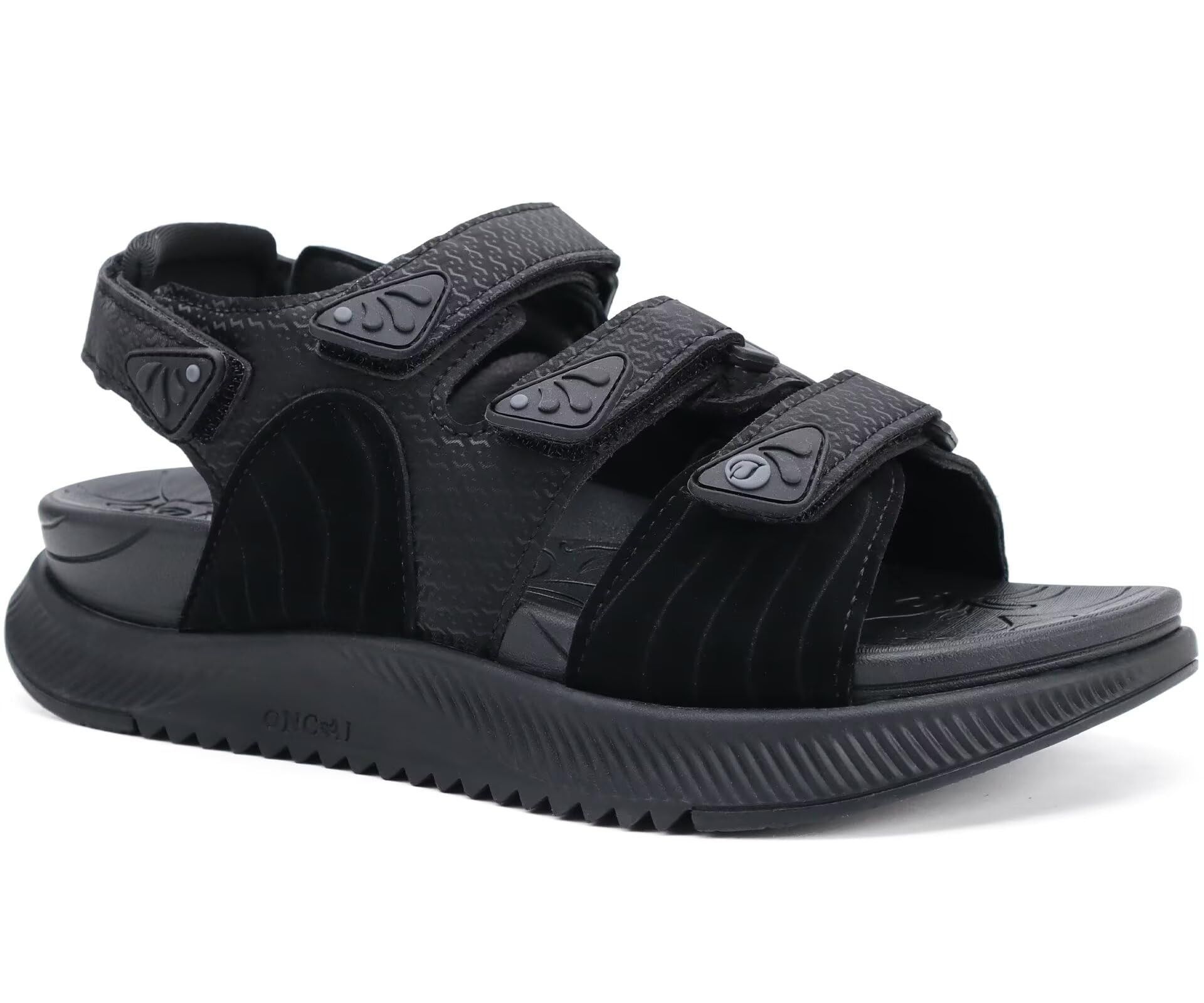 Women's Walking Sandals Outdoor Hiking Orthopaedic Water Sports with Arch Support and Adjustable Straps - Black UK 10
