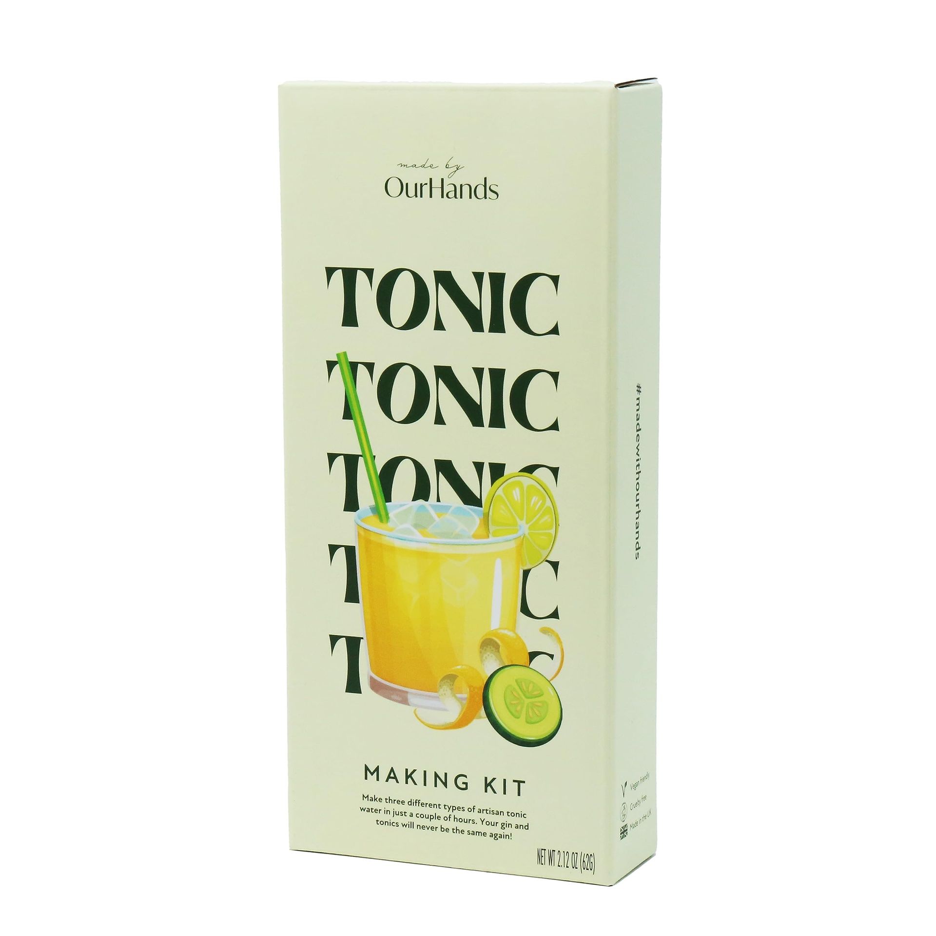 Tonic Water Making Kit with Natural Ingredients to Create Indian, Pink & Spiced Syrups - DIY Gift Set - Spring Refresh