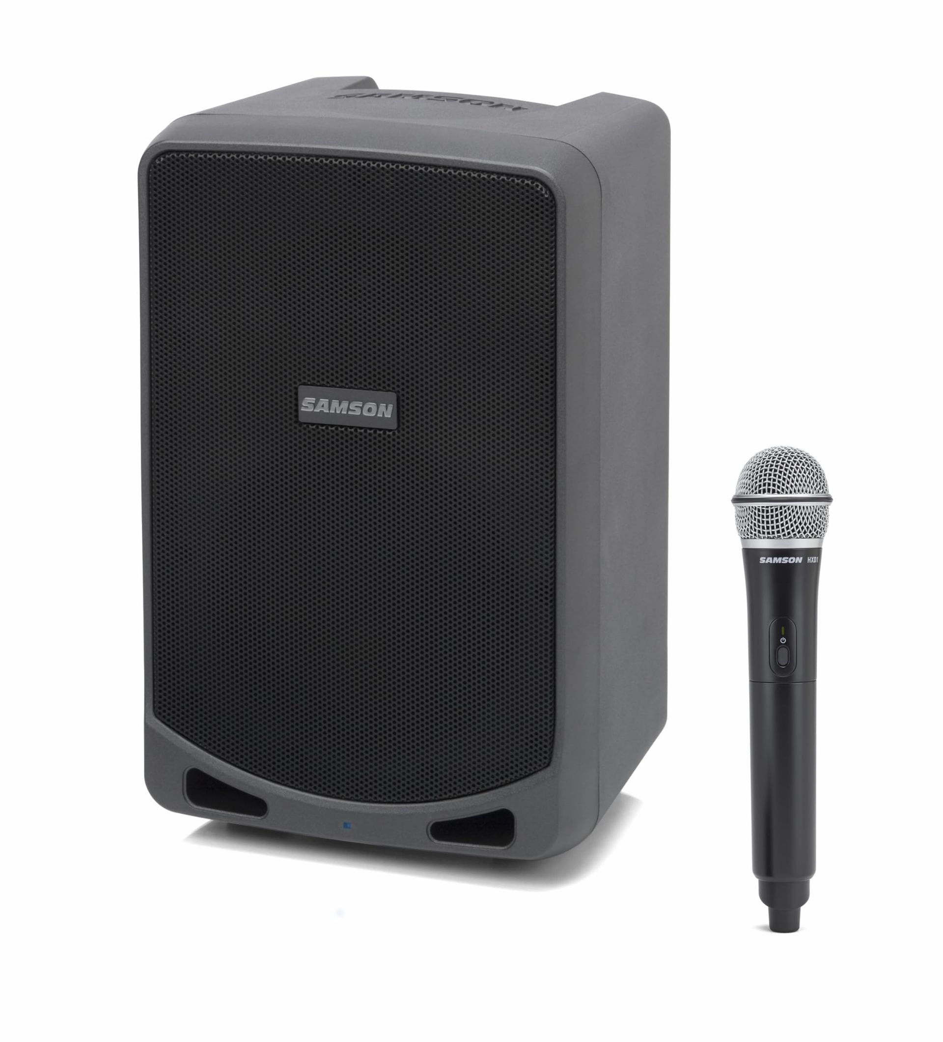 Portable PA Speaker System 100W Bluetooth Rechargeable with Wireless Mic - Neutral SAXP106W