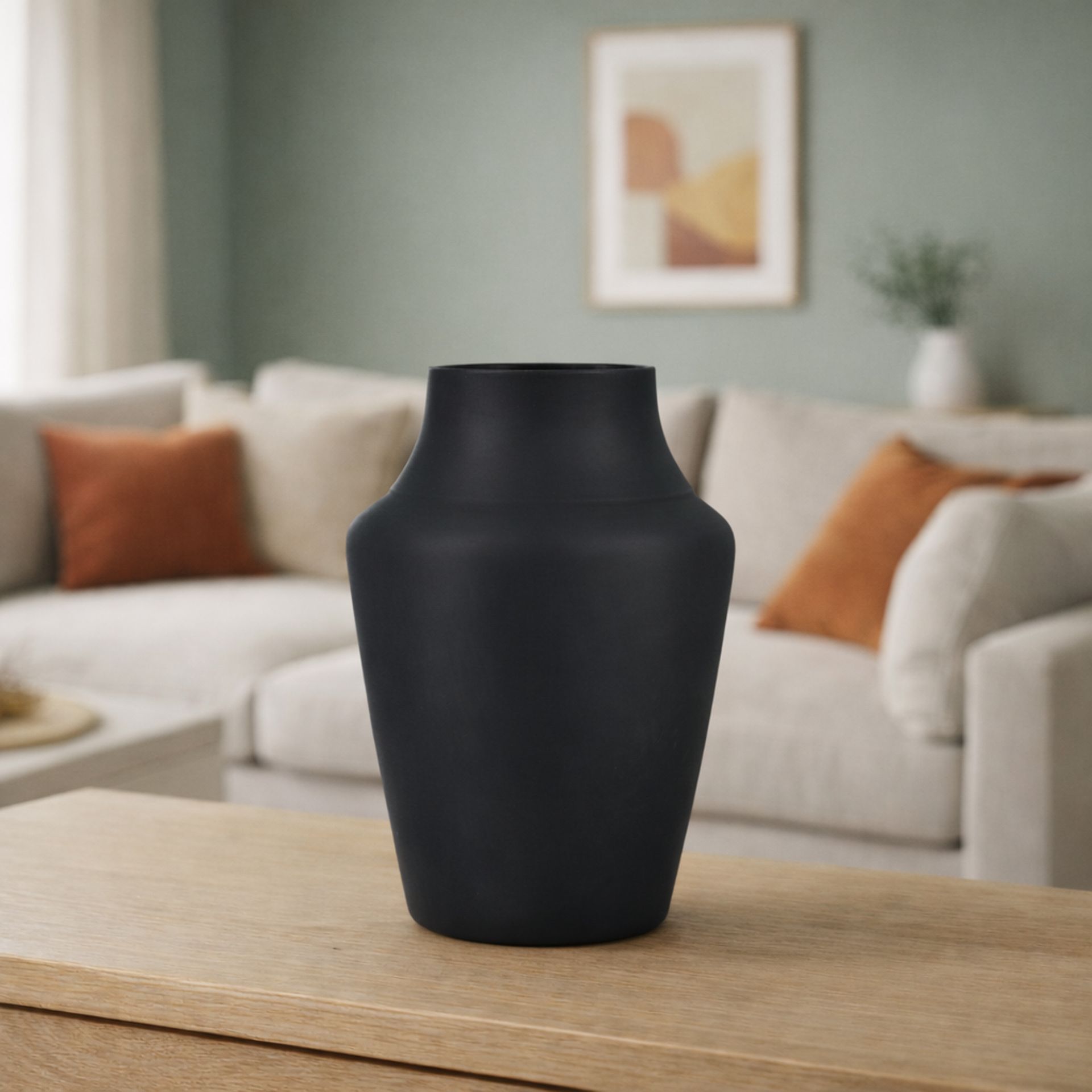 MIOUSKI Steel Vase – Matte Black 145mm