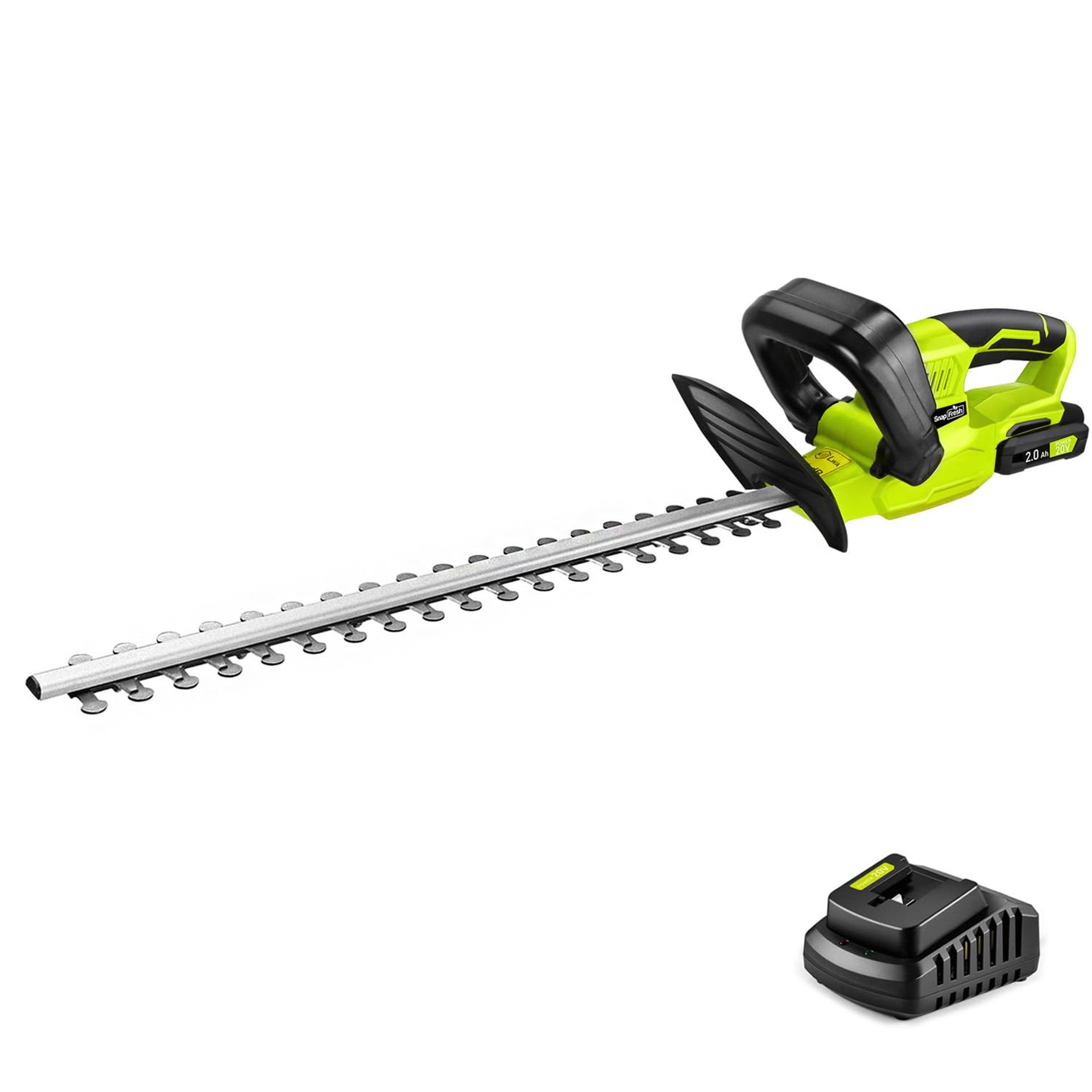 Cordless Hedge Trimmer 20V Dual-Action 51cm Blades 2800SPM Battery & Charger - Green Hedge Trimmer