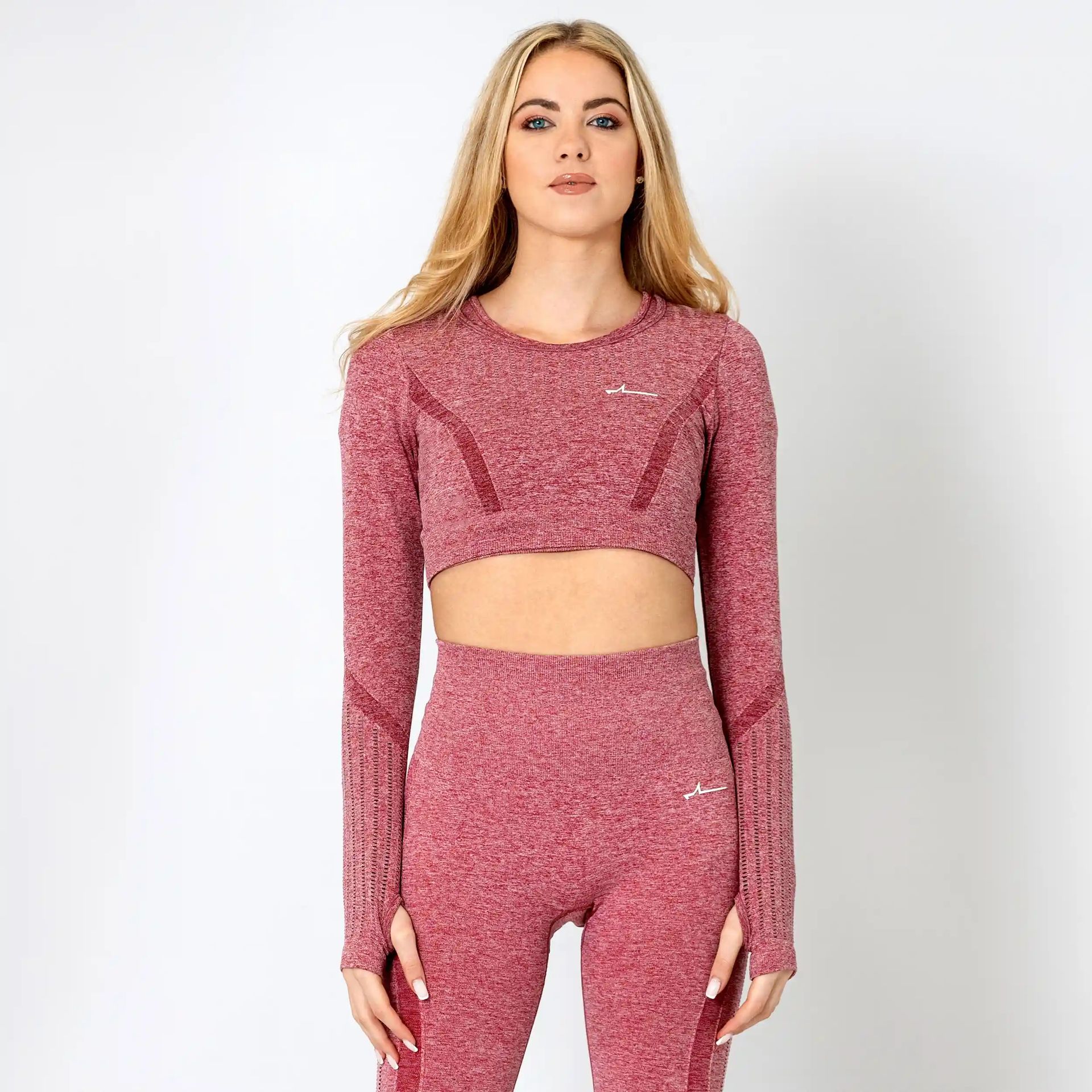Forza Naadloze Crop Top – Flamingo Pink - Large