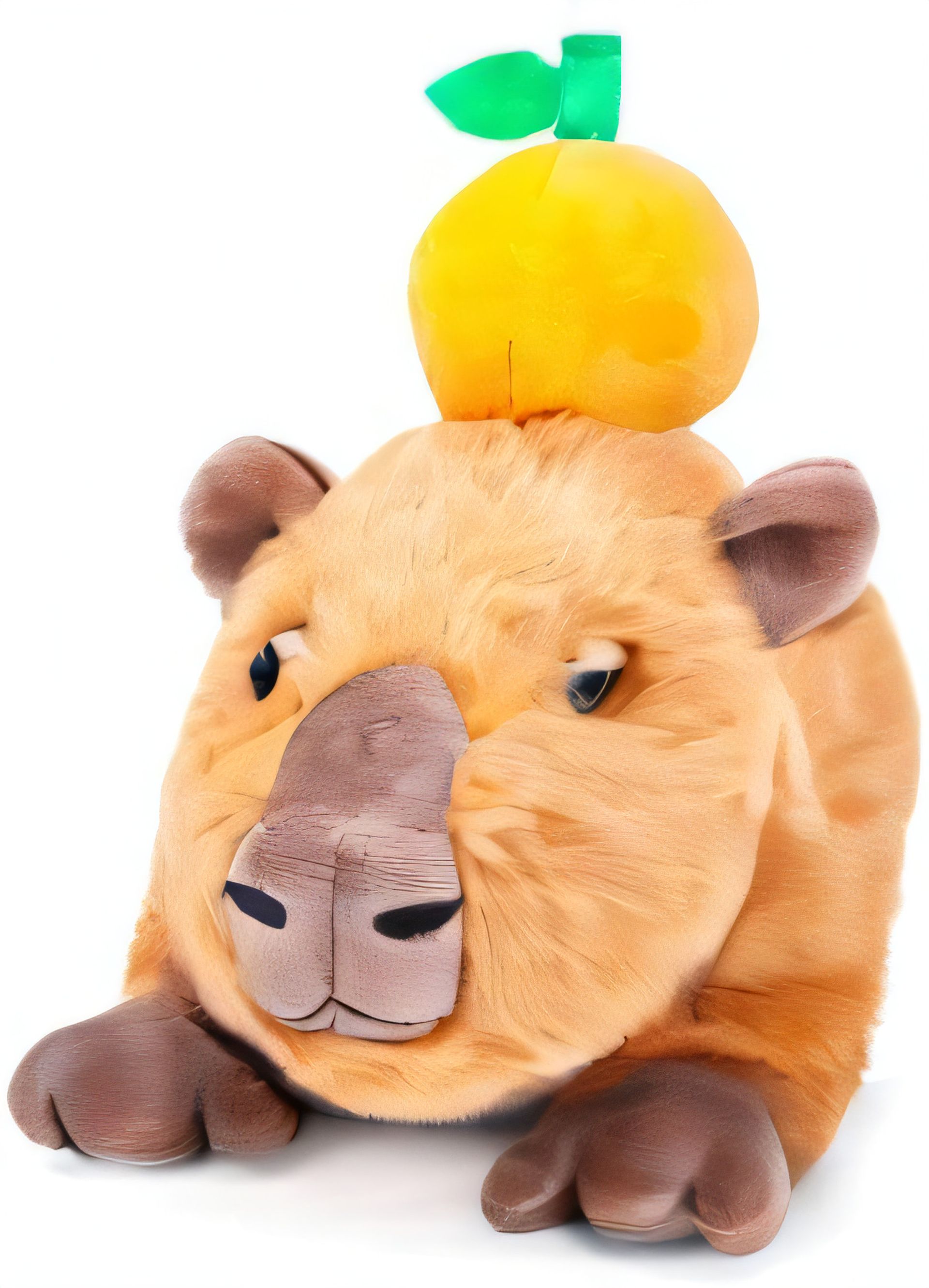 Simulation Capybara Plush Toy 31cm Realistic Soft Stuffed Animal Gift - Orange 31cm